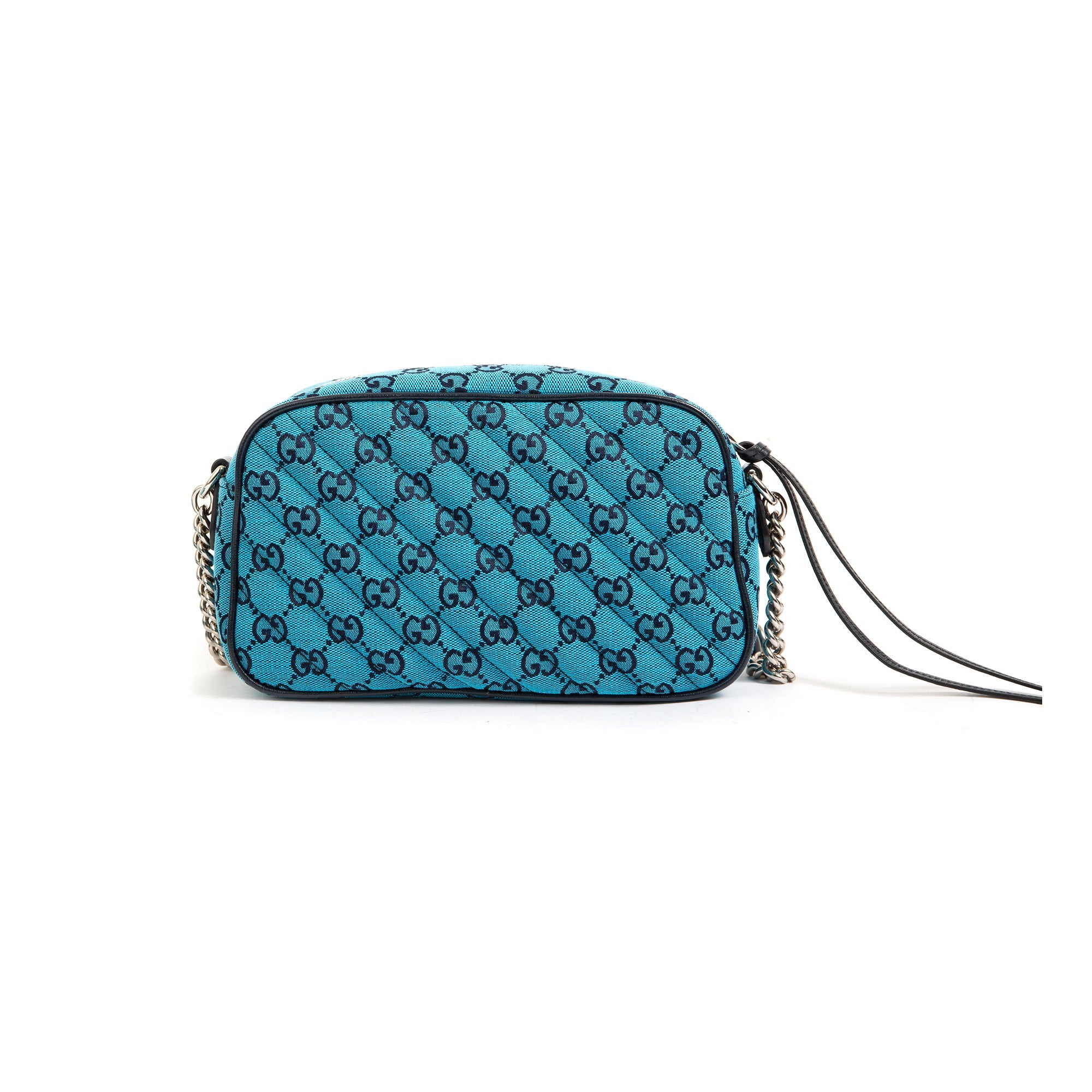 Gucci Small Diagonal GG Canvas Marmont Matelasse Shoulder Bag