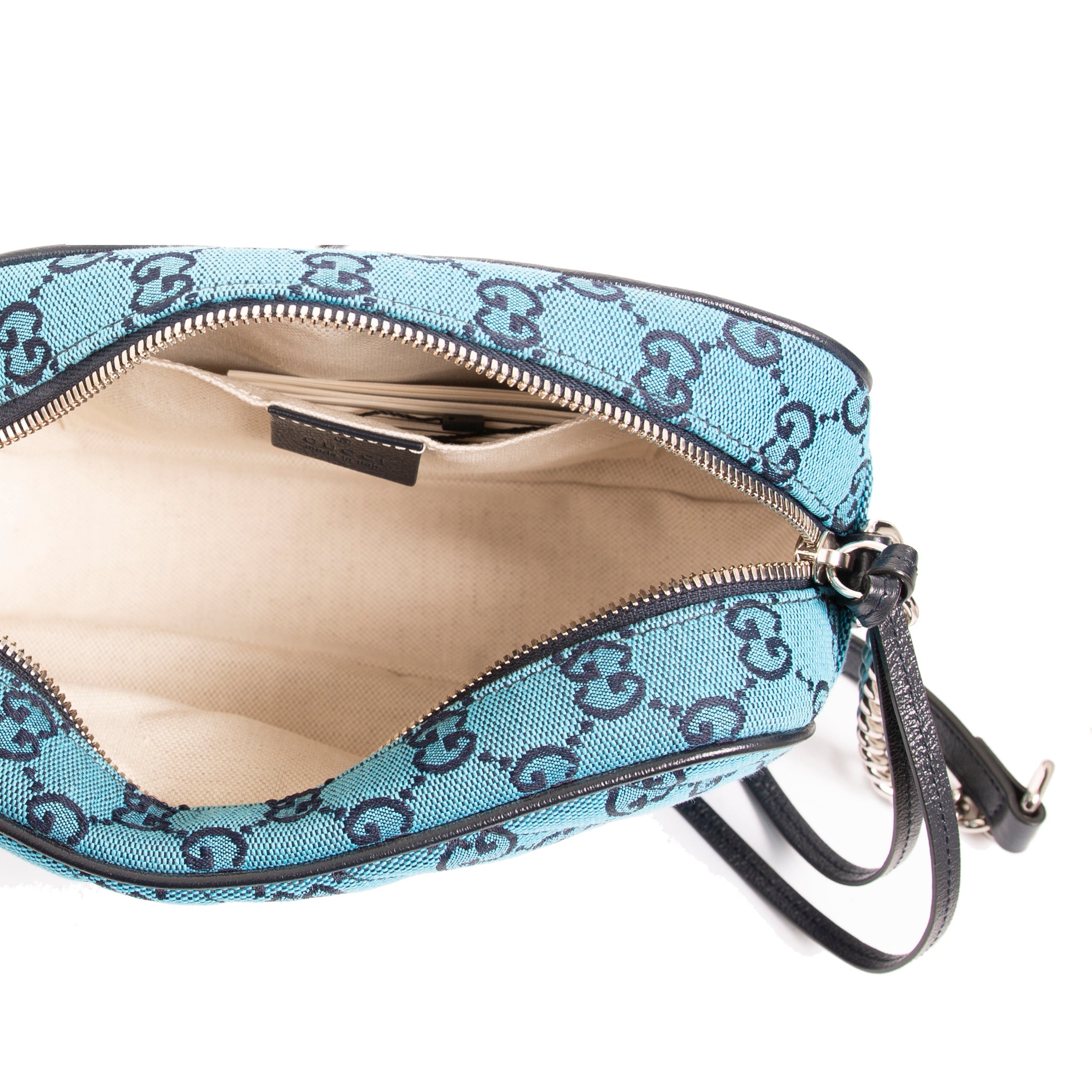 Gucci Small Diagonal GG Canvas Marmont Matelasse Shoulder Bag