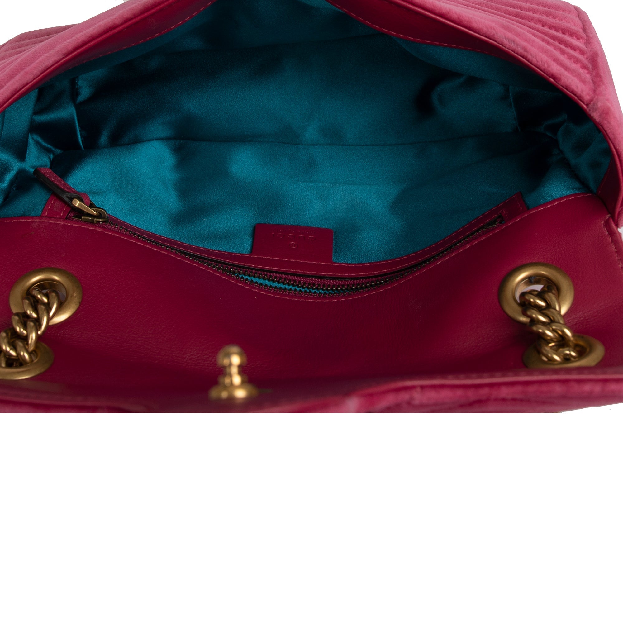 Gucci Small GG Marmont Matelasse Velvet Shoulder Bag