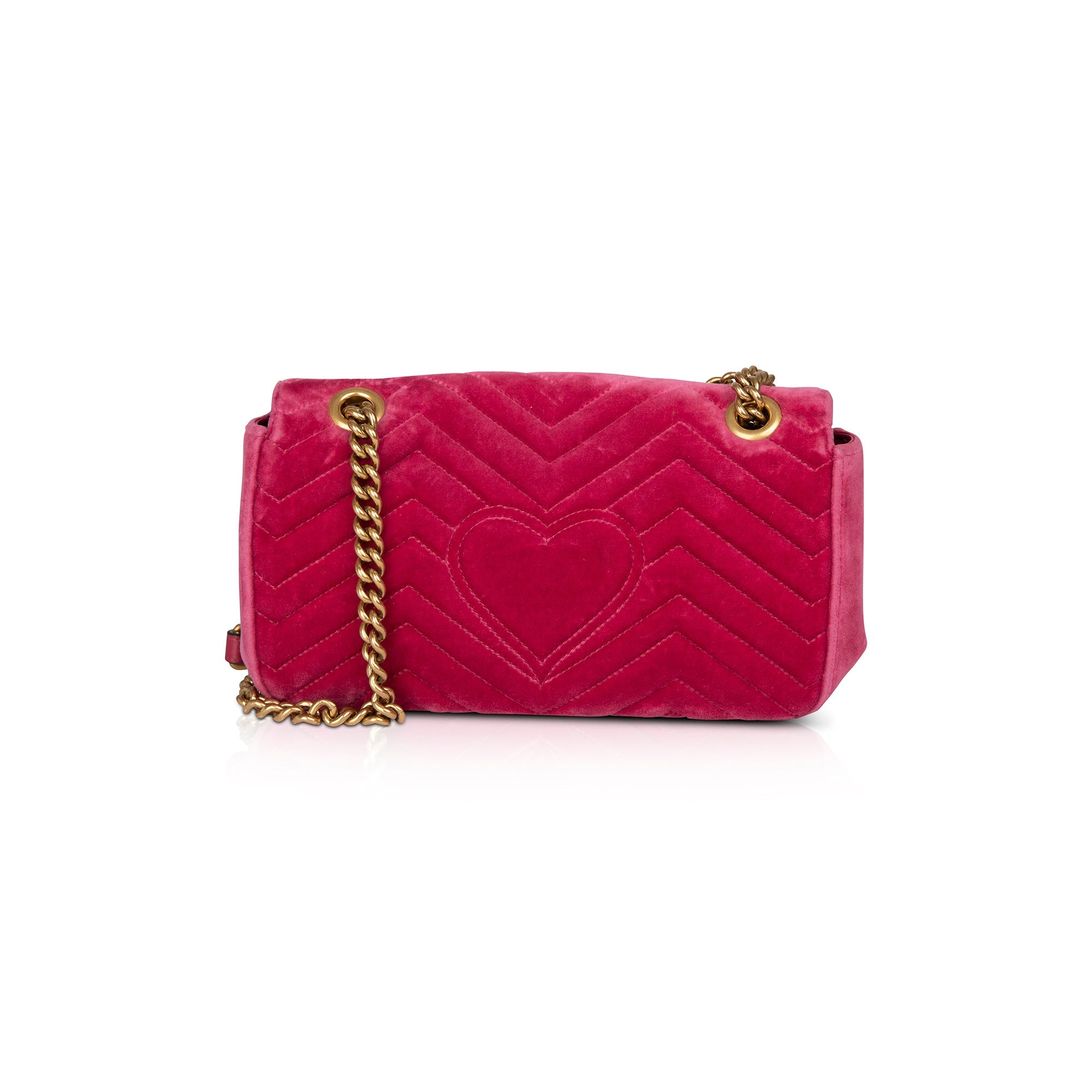 Gucci Small GG Marmont Matelasse Velvet Shoulder Bag