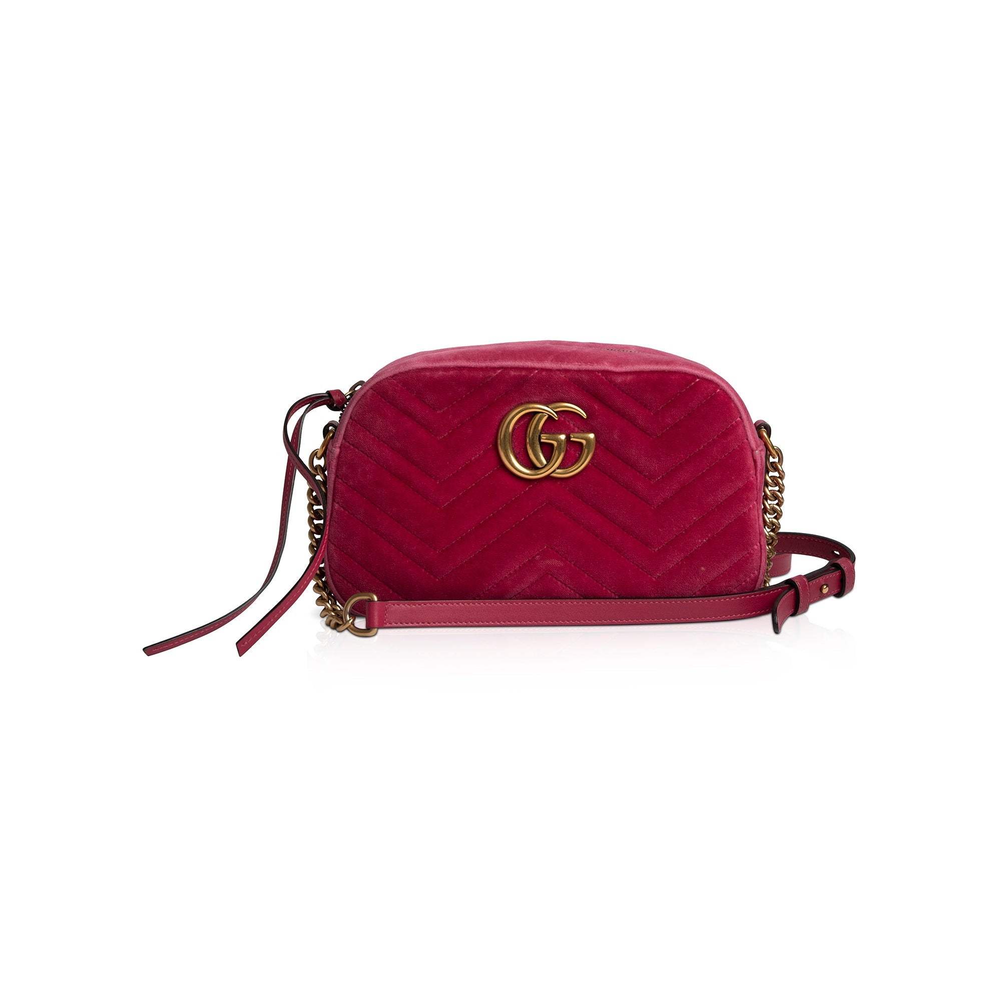 Gucci Small GG Marmont Matelasse Velvet Shoulder Bag w/ Box