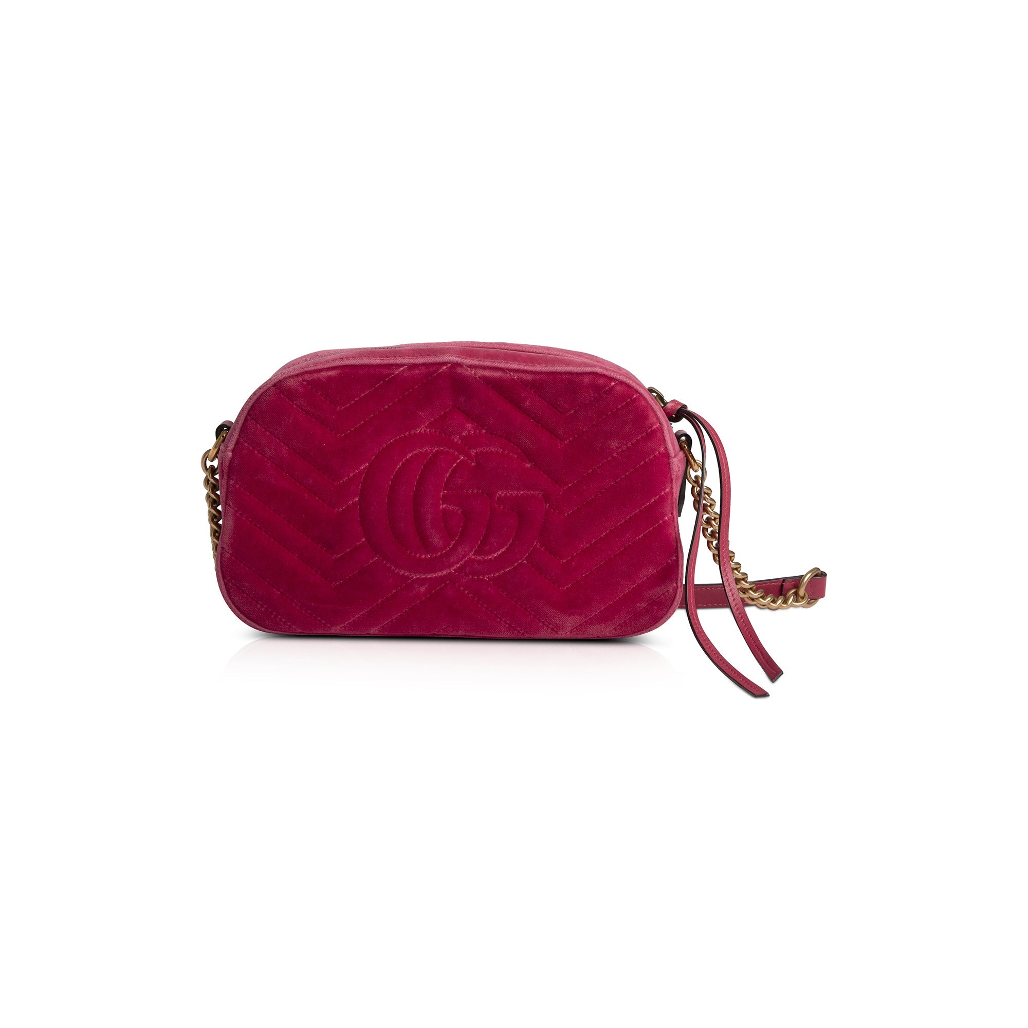 Gucci Small GG Marmont Matelasse Velvet Shoulder Bag w/ Box