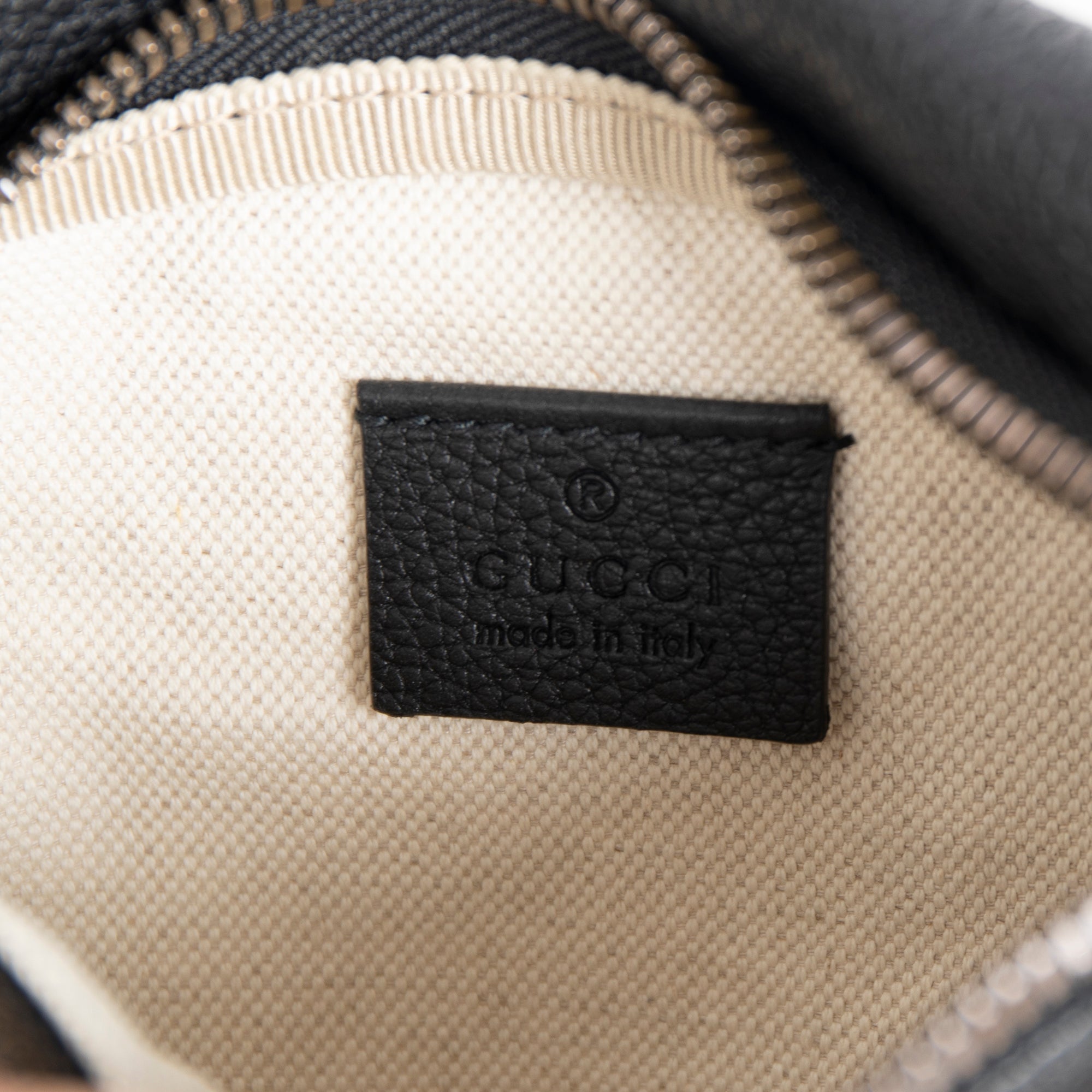 Gucci Small Logo Print Leather Belt Bag