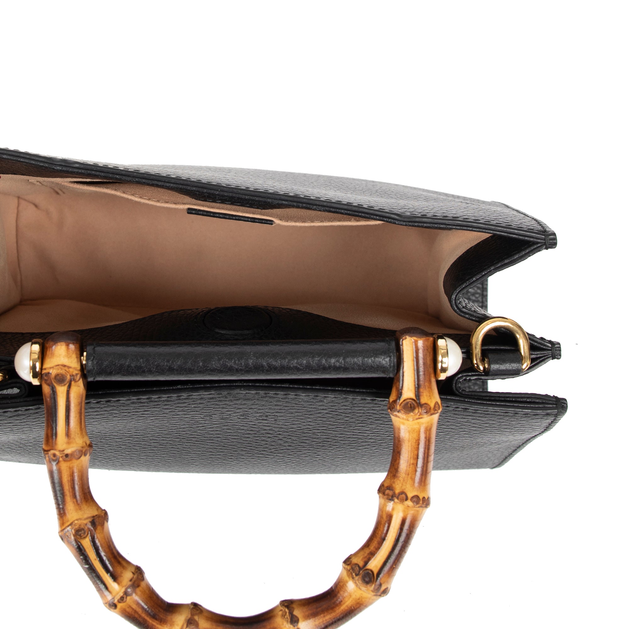 Gucci Small Nymphaea Web Bamboo Top Handle Bag