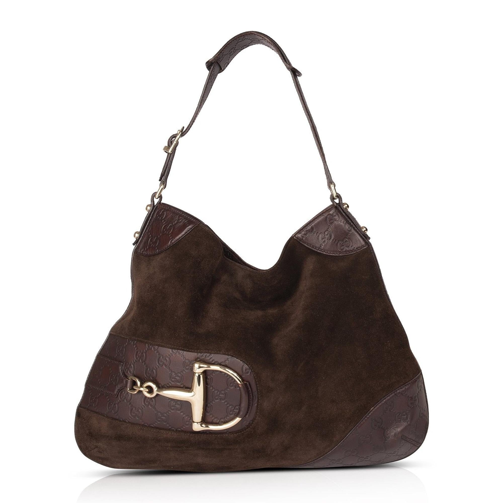 Gucci Suede Guccissima Hasler Hobo
