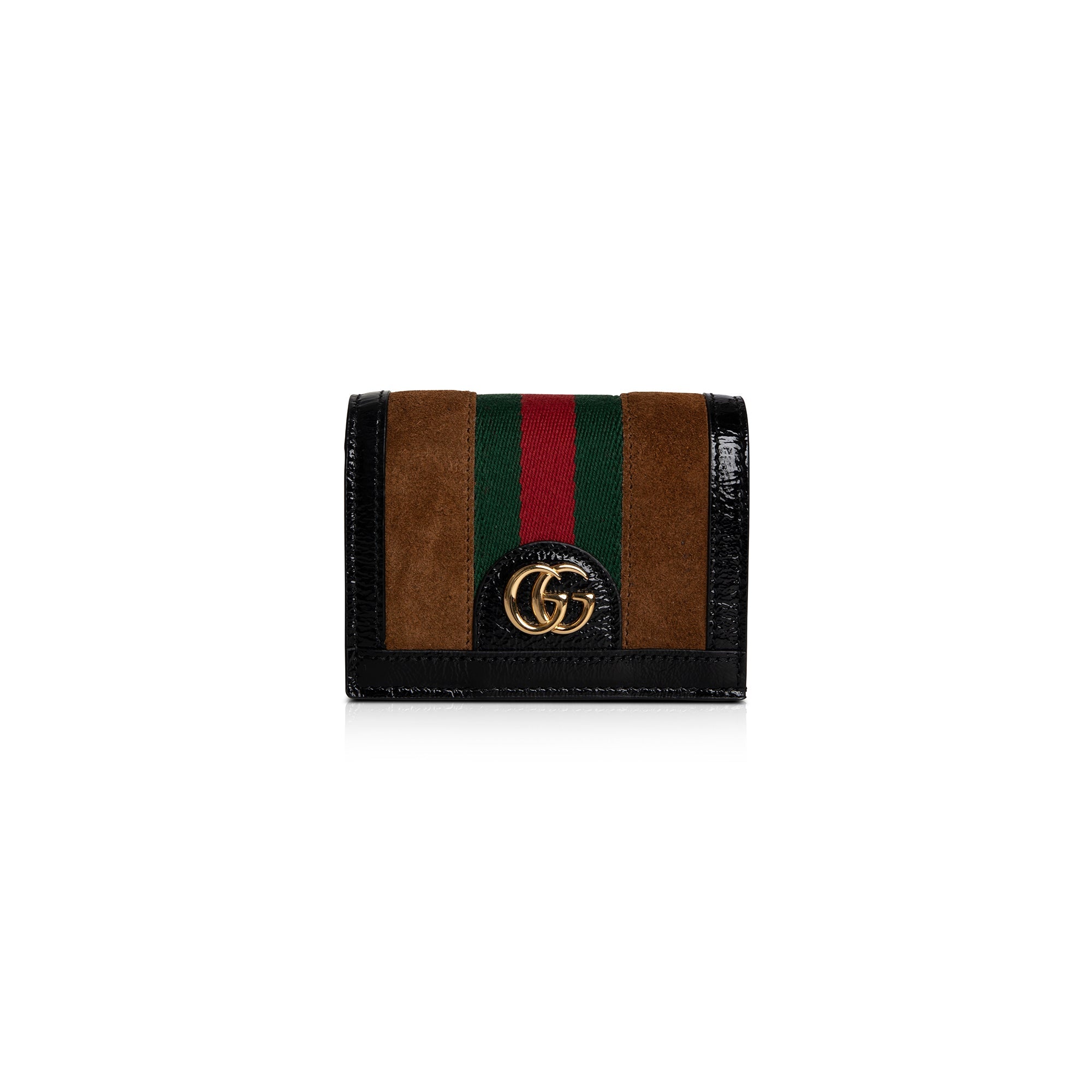 Gucci Suede Ophidia GG Card Case Wallet w/ Box