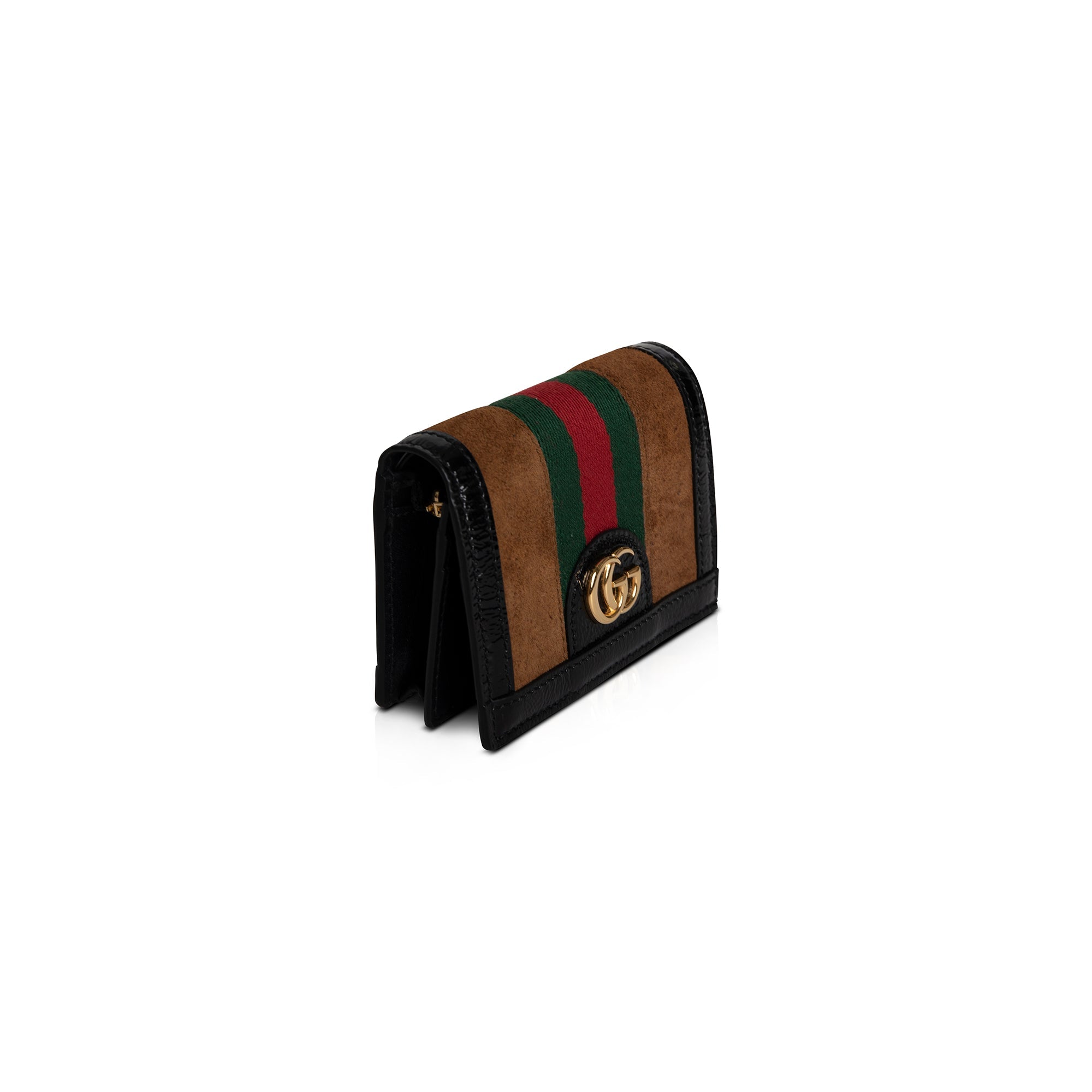 Gucci Suede Ophidia GG Card Case Wallet w/ Box