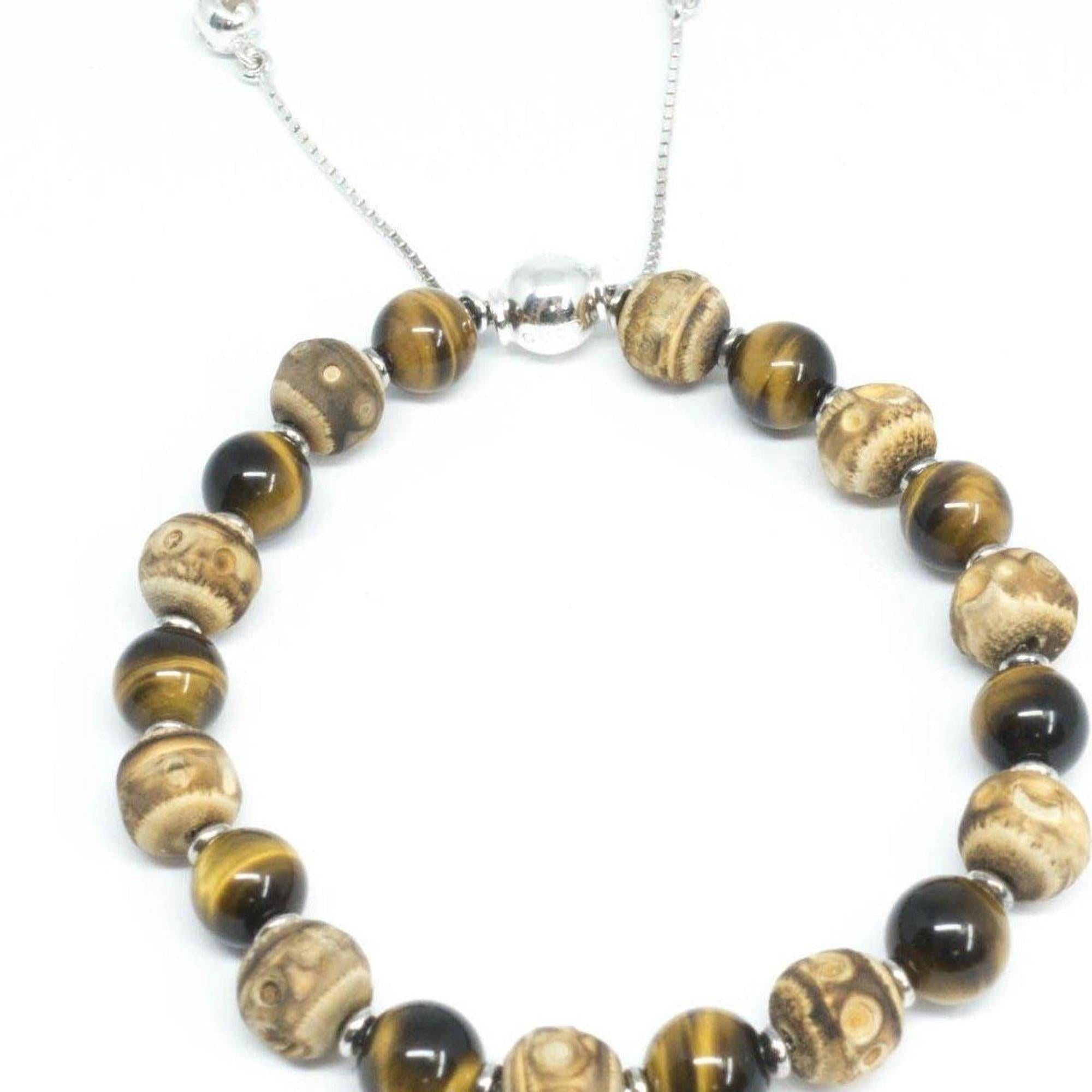 Gucci Tiger's Eye and Bamboo Bead Bracelet