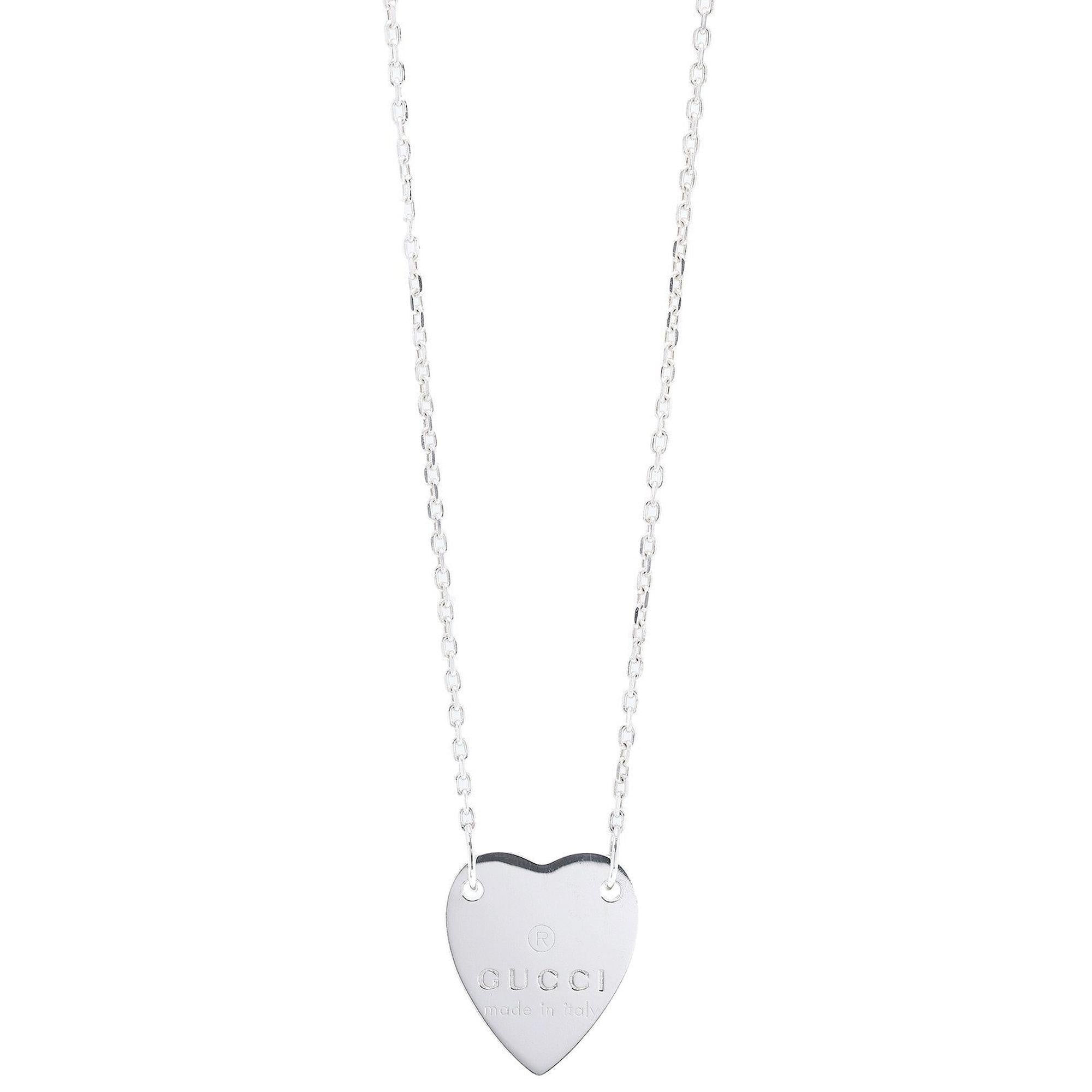 Gucci Trademark Heart Pendant Necklace