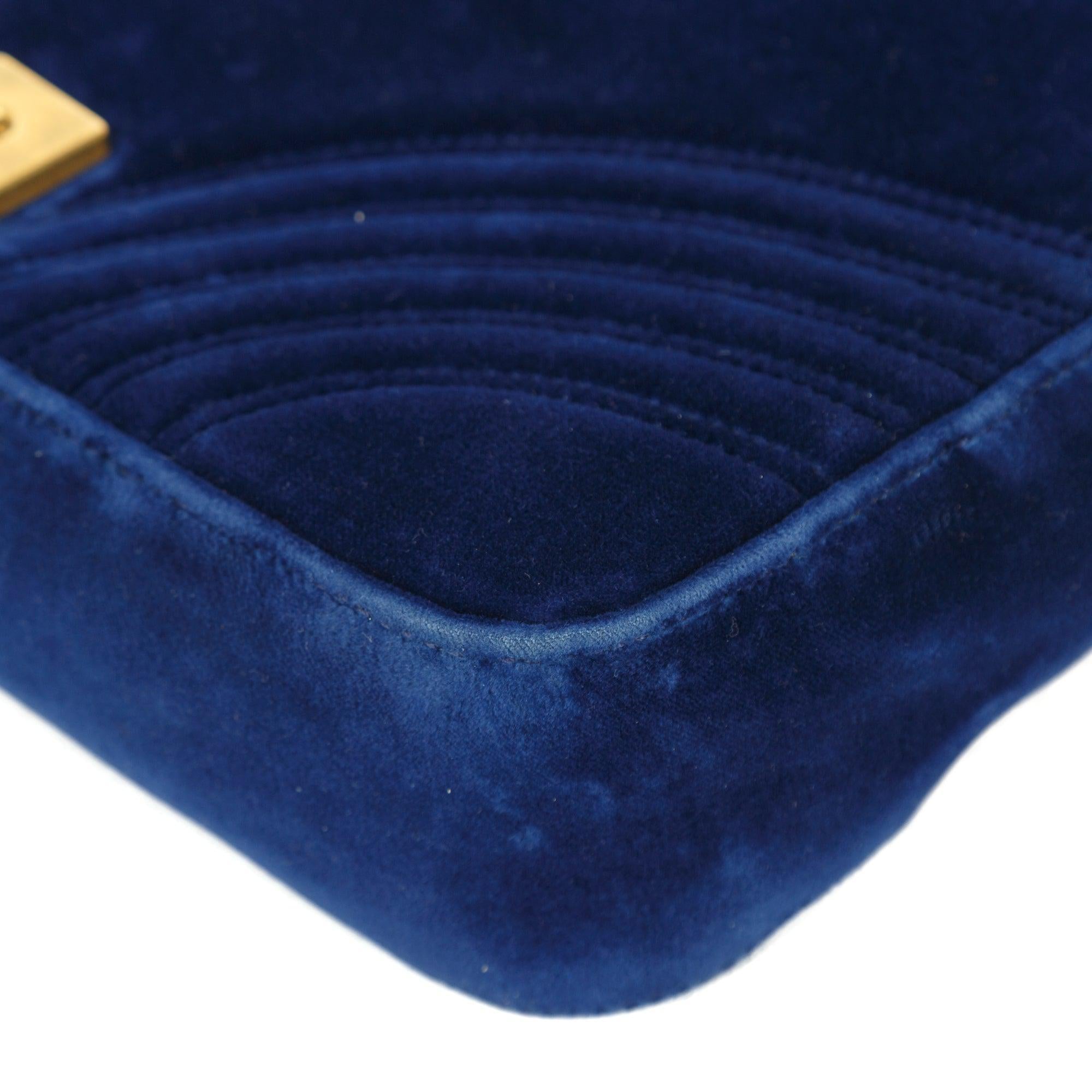 Gucci Velvet Matelasse GG Marmont Medium Shoulder Bag – Oliver