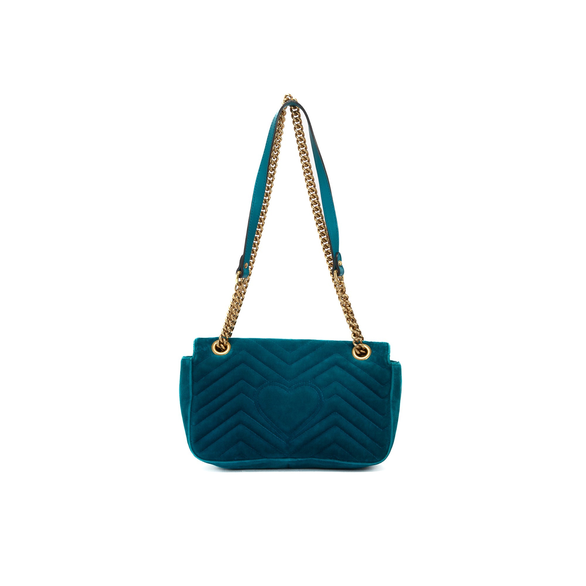 Gucci Velvet Matelasse GG Marmont Small Shoulder Bag