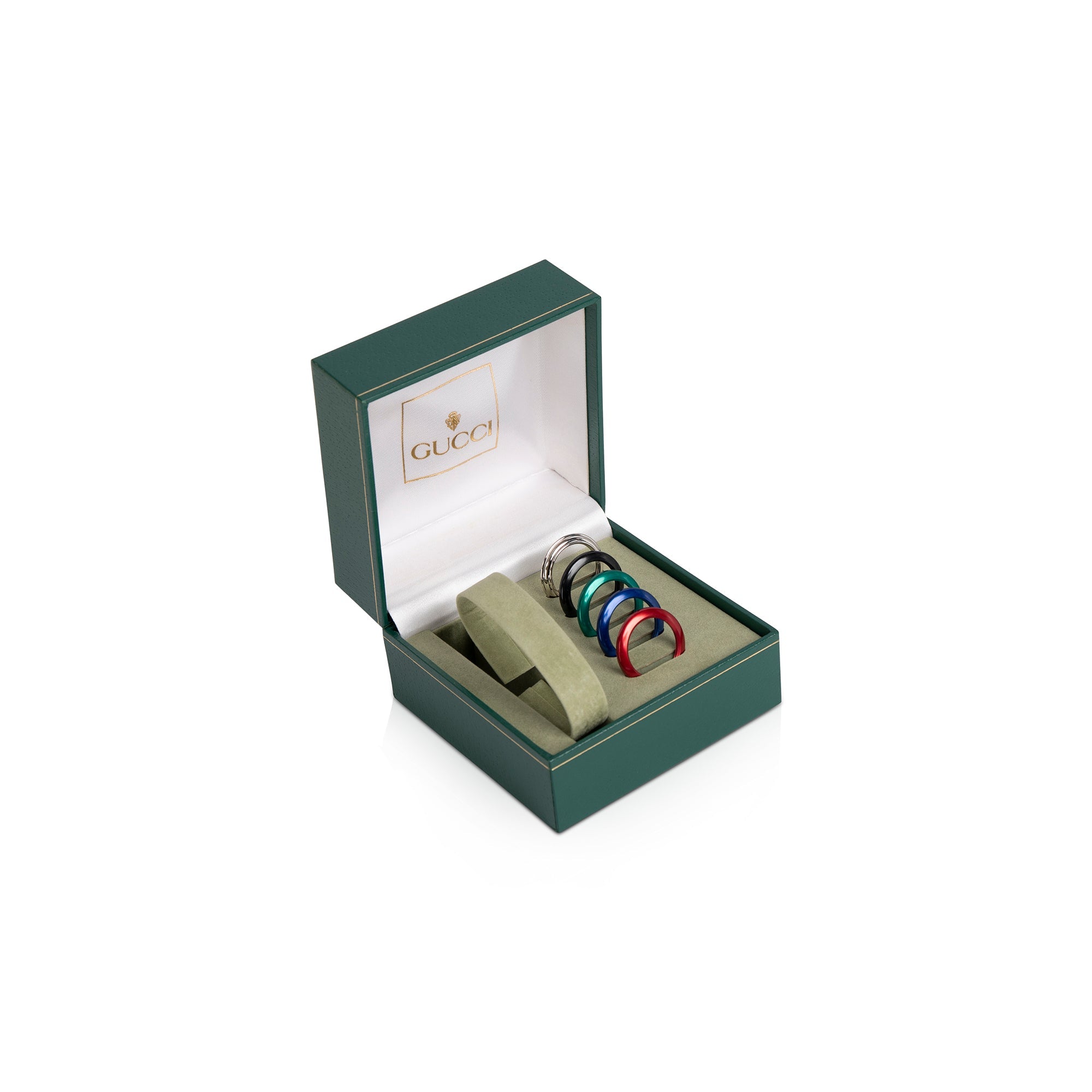 Gucci Vintage 1100 Series Watch w/ Box & 5 Multi-Colour Bezels