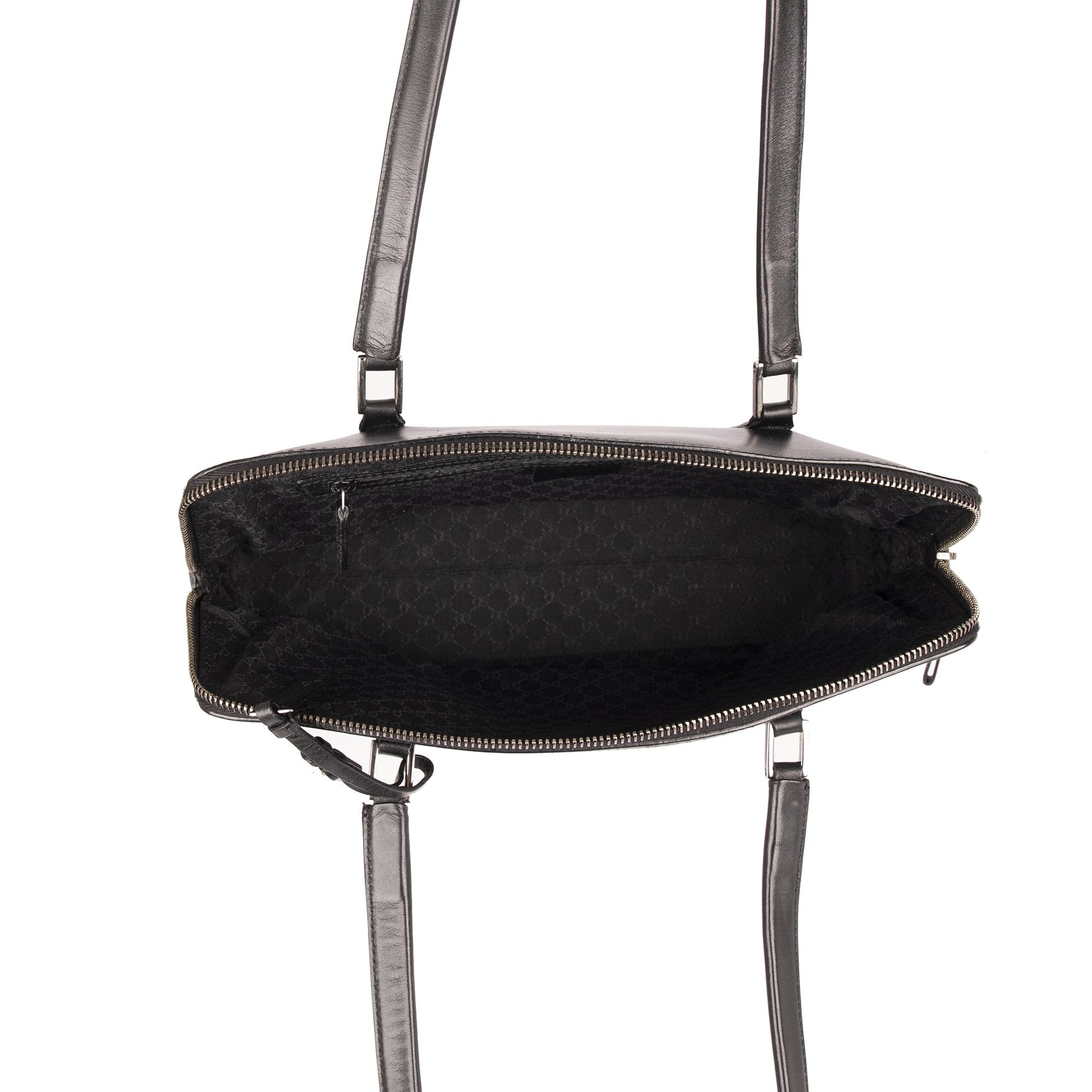 Gucci Vintage Black Leather Shoulder Bag – OLIVER'S