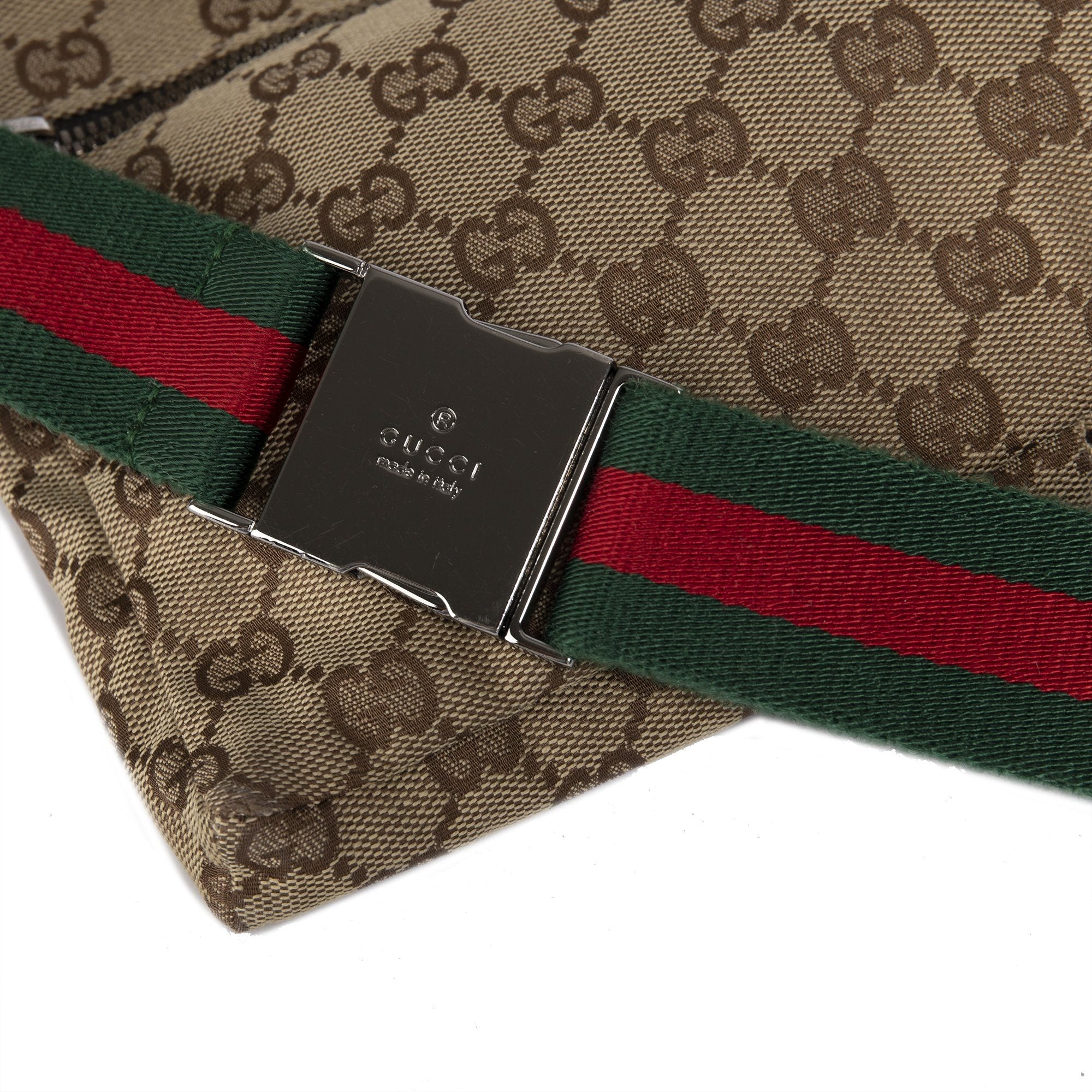 Gucci Vintage GG Canvas Belt Bag