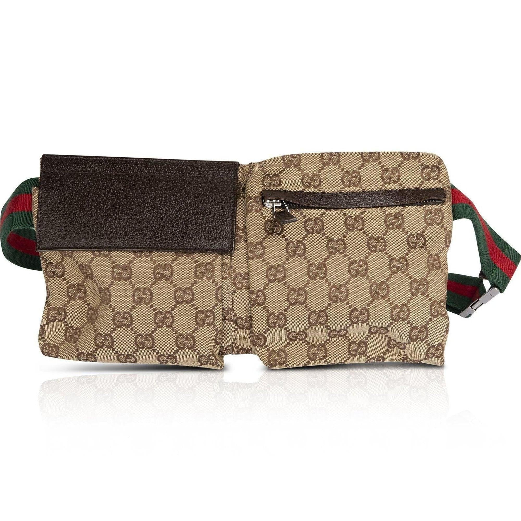 Gucci Vintage GG Canvas Belt Bag