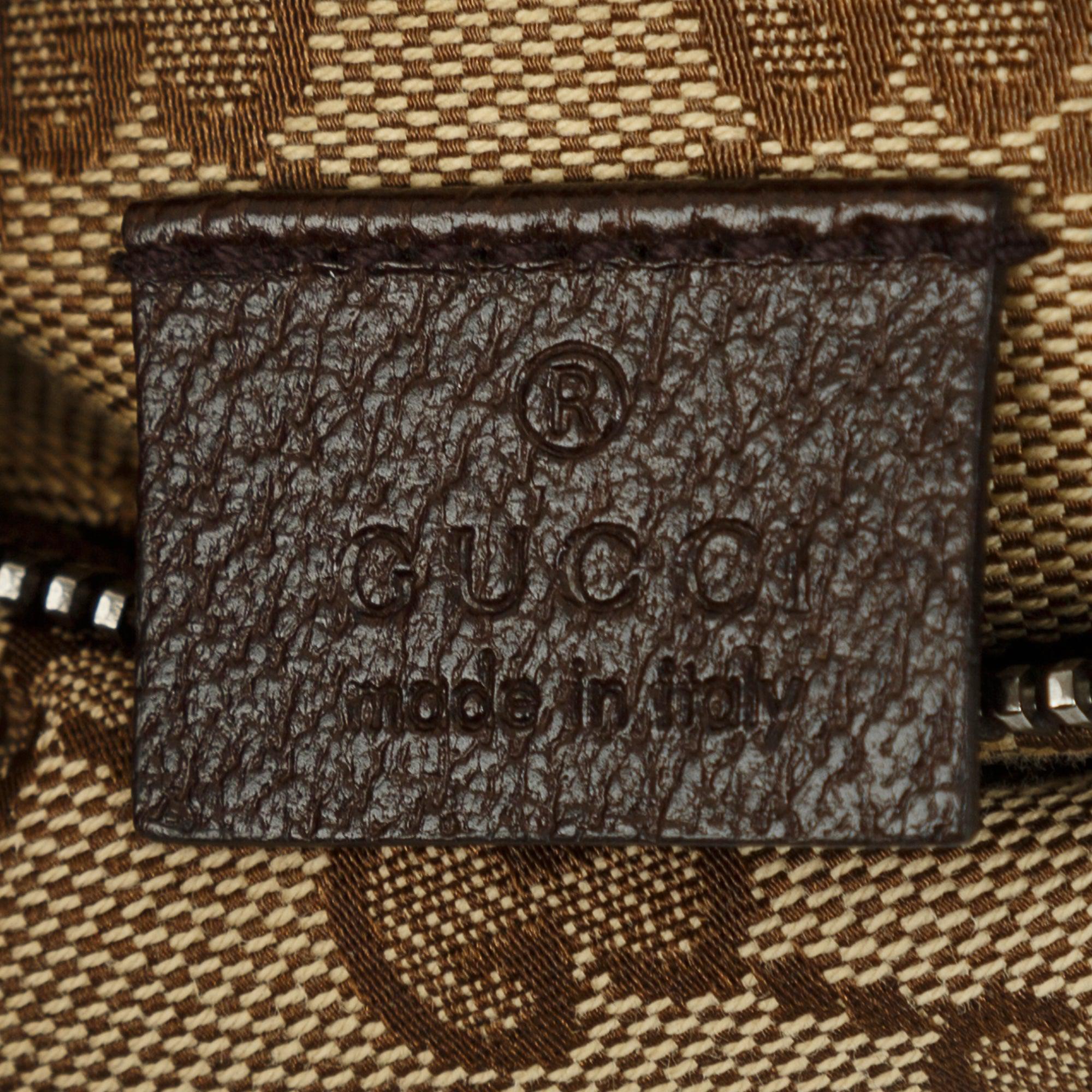 Gucci Vintage GG Canvas Double Belt Bag