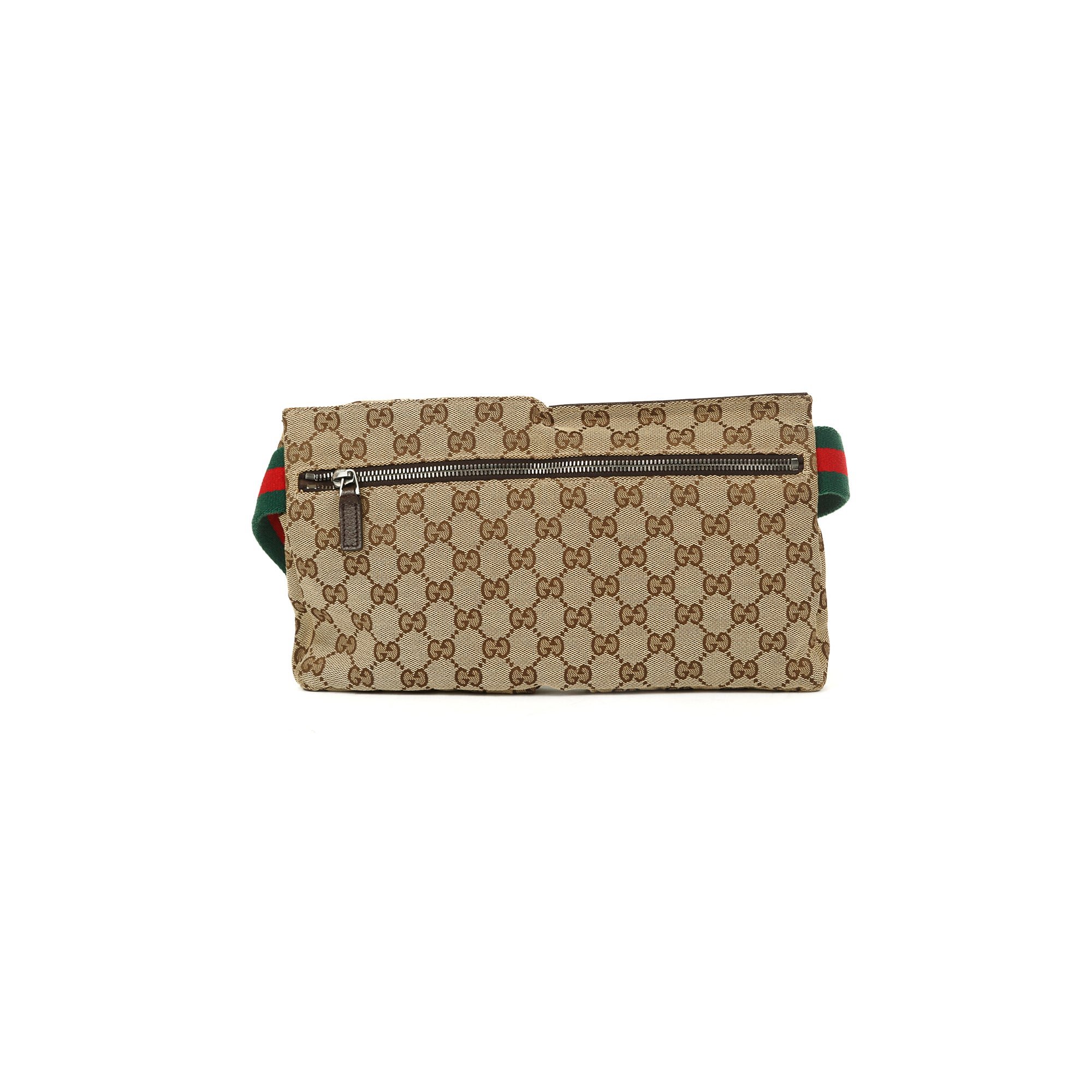 Gucci Vintage GG Canvas Double Belt Bag