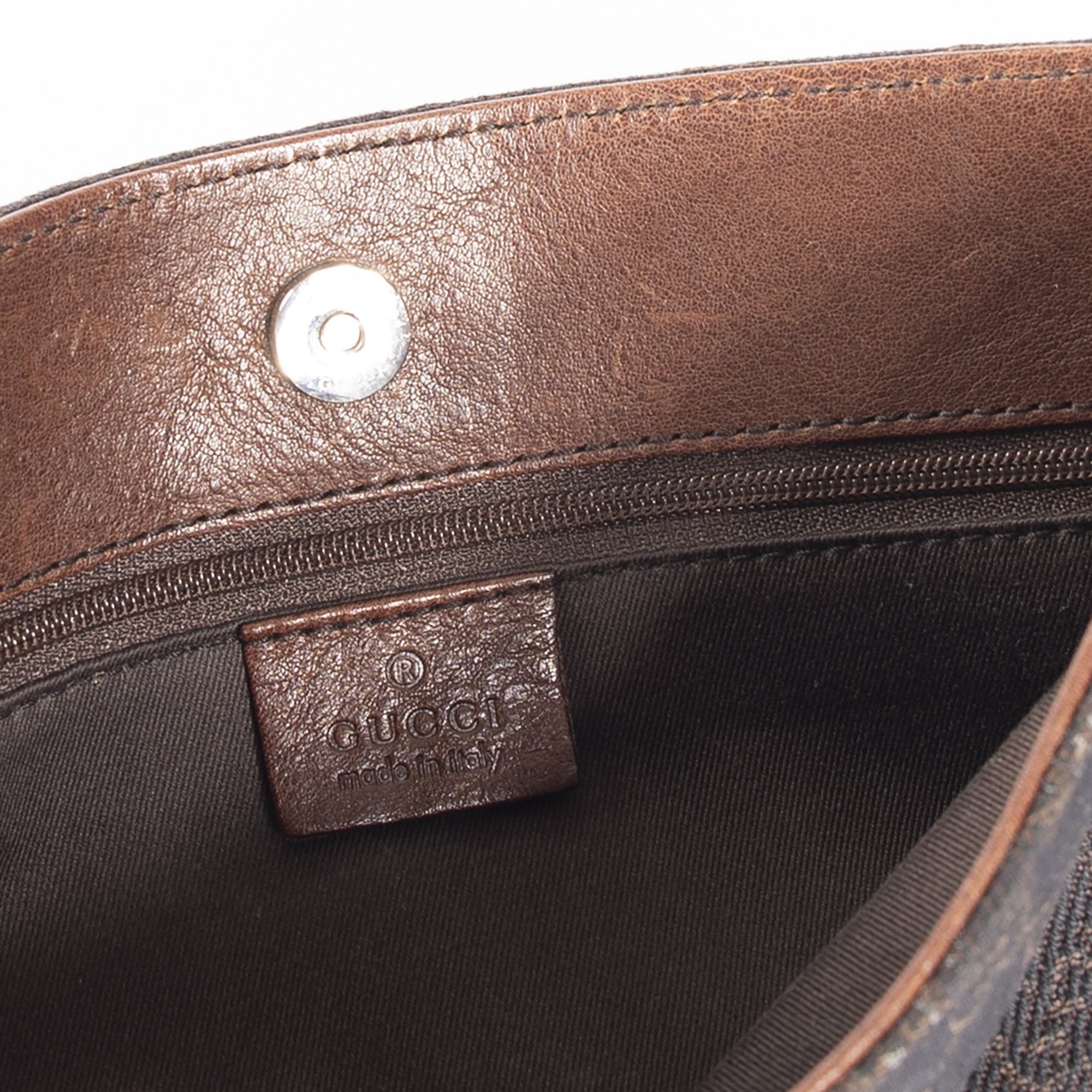 Gucci Vintage GG Canvas Shoulder Bag