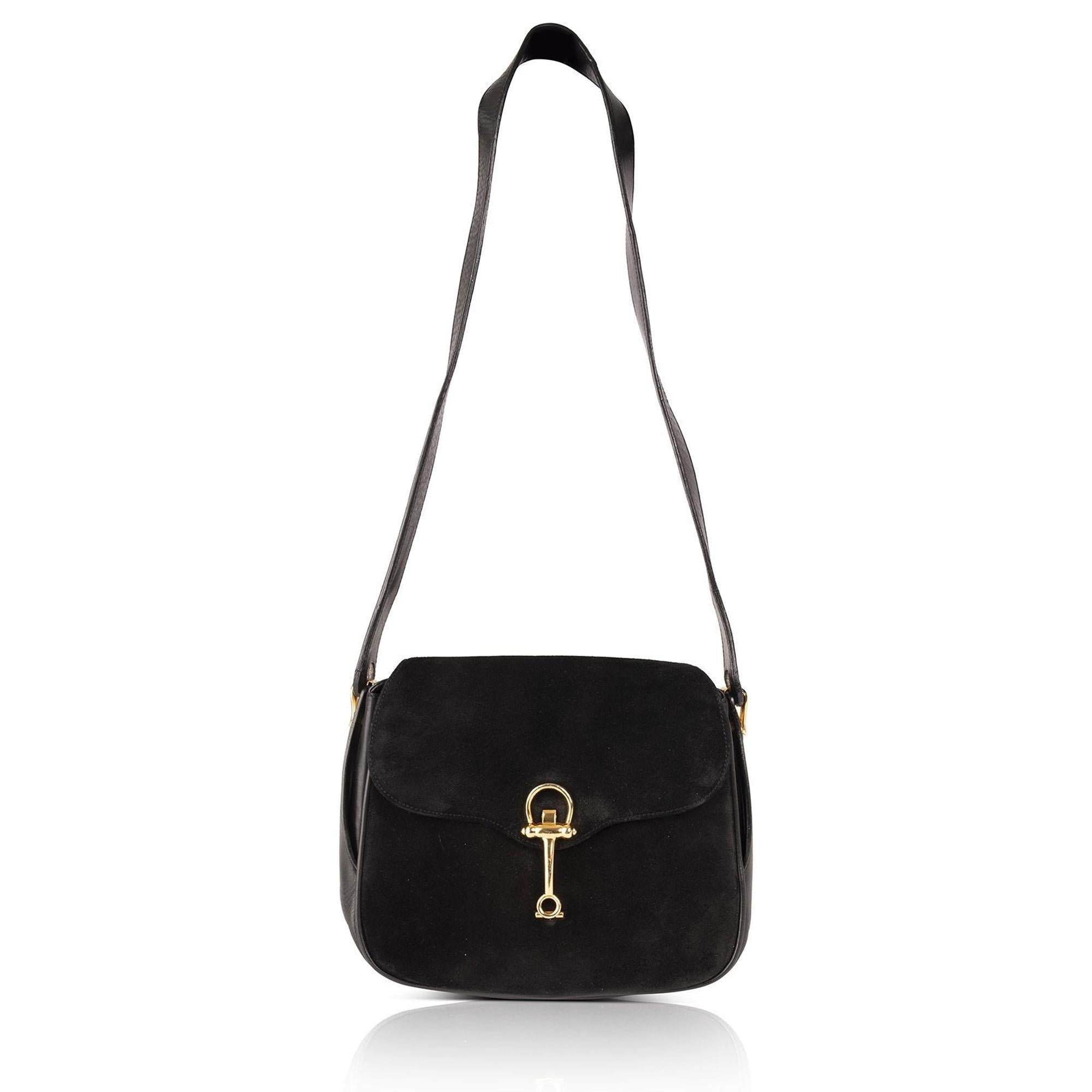 Gucci Vintage Suede Shoulder Bag