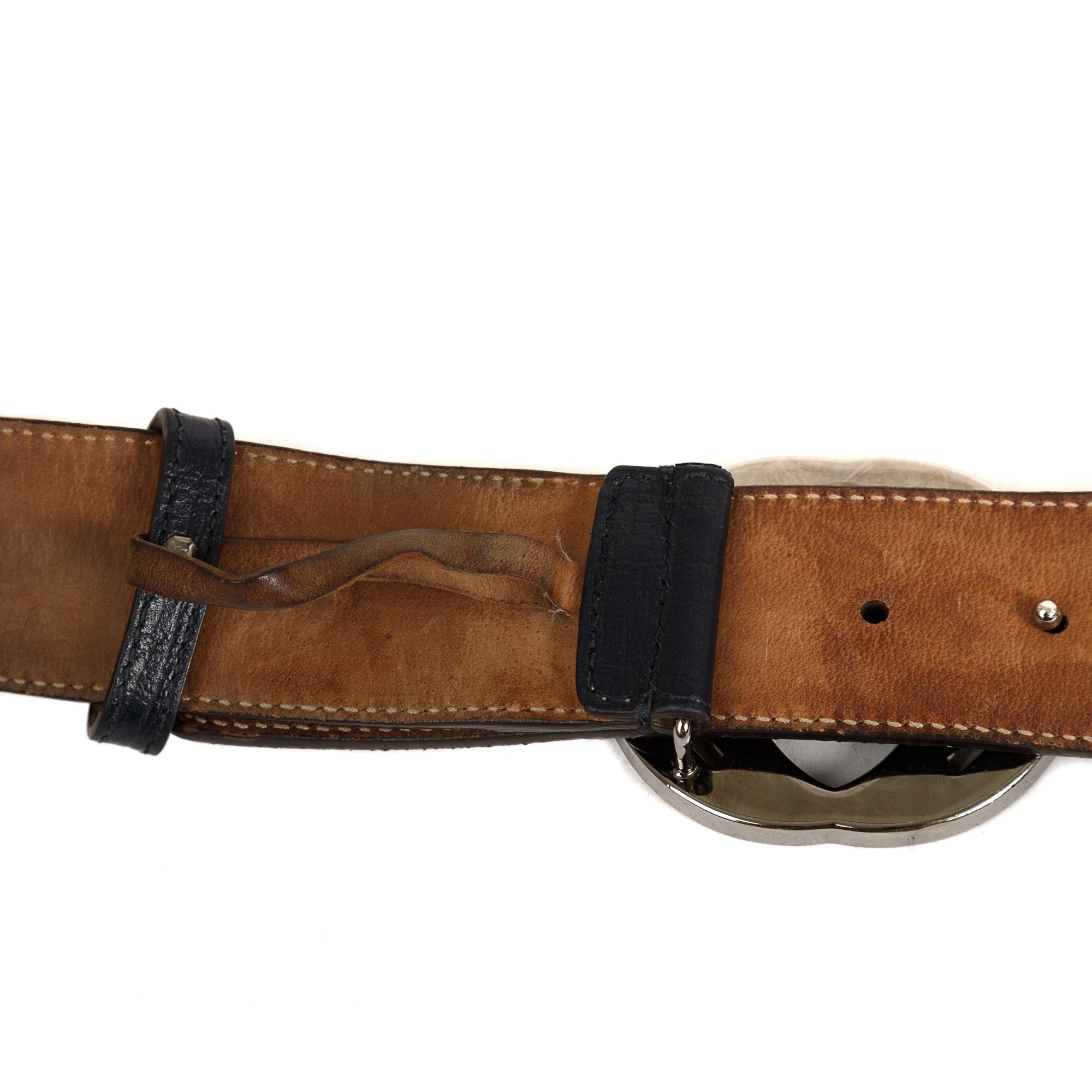 Gucci Web Leather Belt with G Buckle