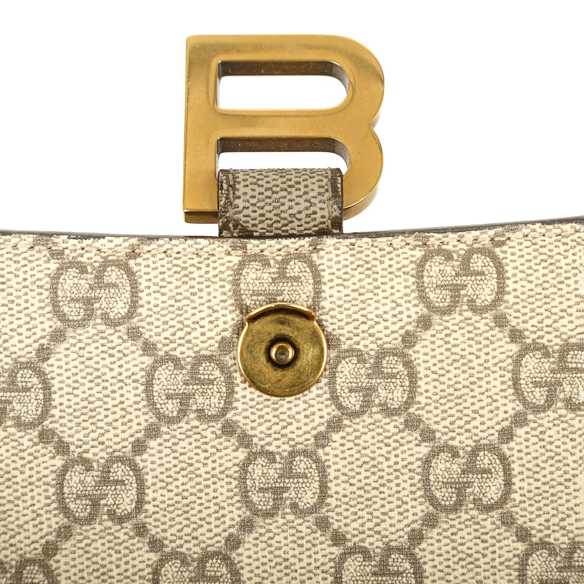 Gucci X Balenciaga The Hacker Project GG Supreme Hourglass Small Top Handle Bag