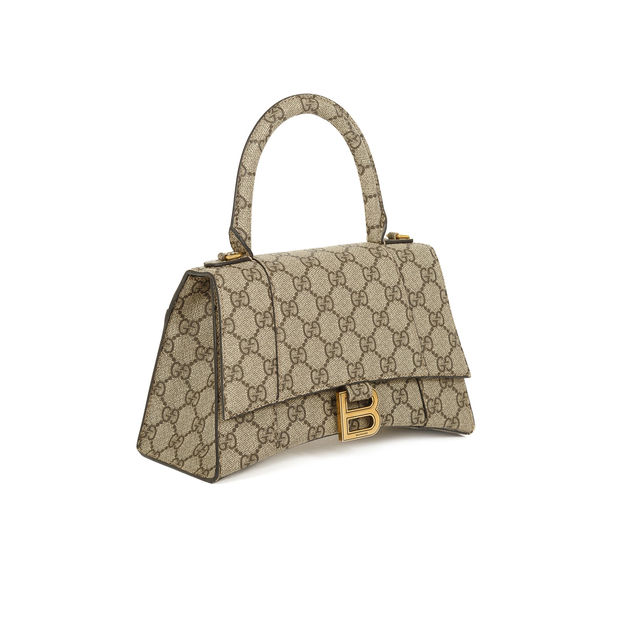 Gucci X Balenciaga The Hacker Project GG Supreme Hourglass Small Top Handle Bag