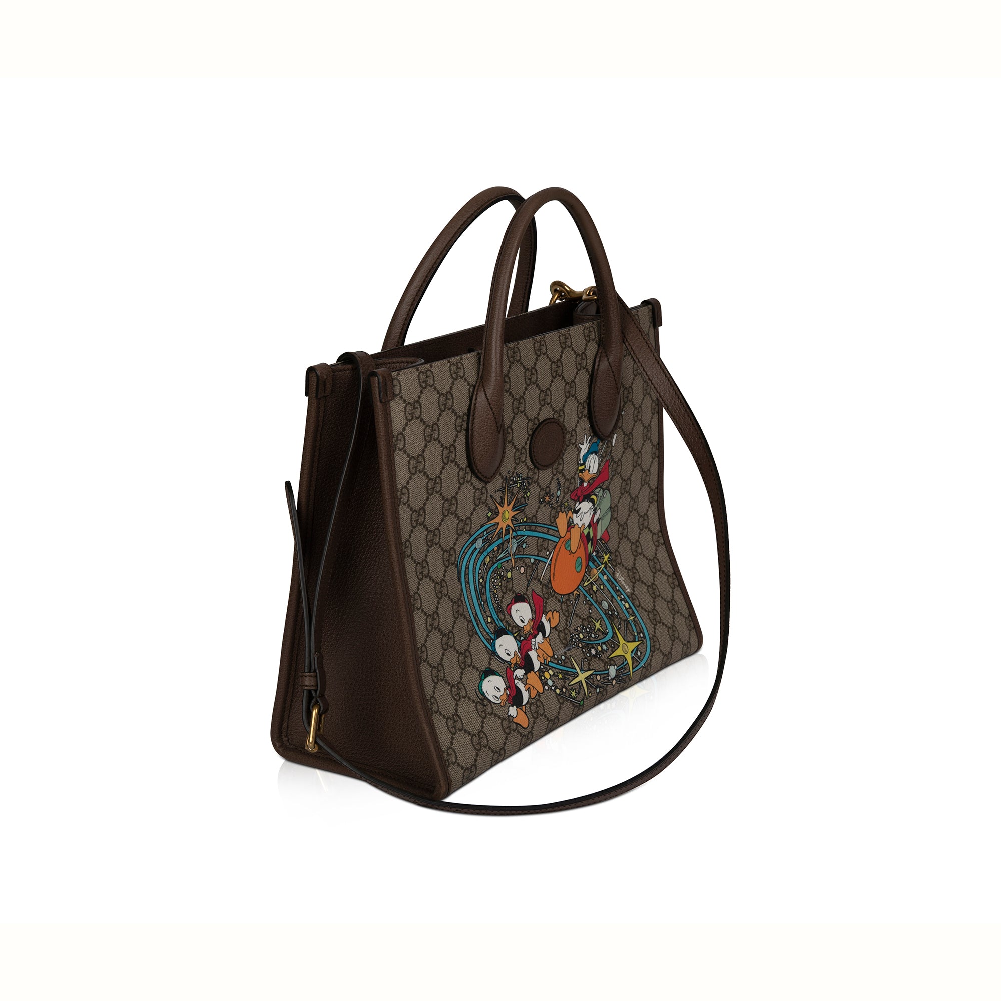 Gucci x Disney Donald Duck GG Supreme Convertible Tote