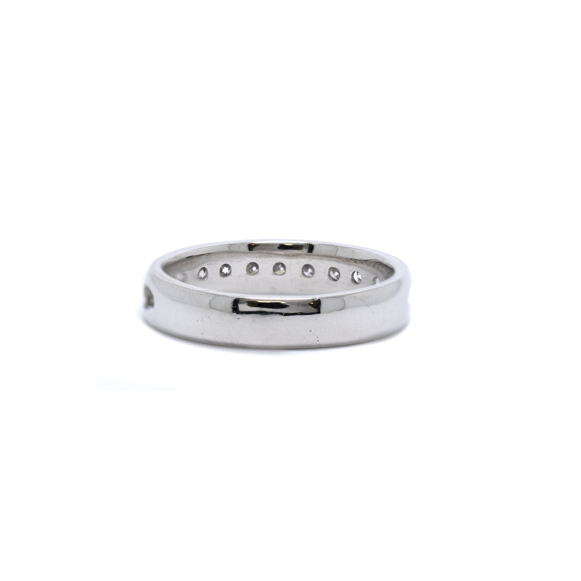 Half-Circle Diamond Band Ring