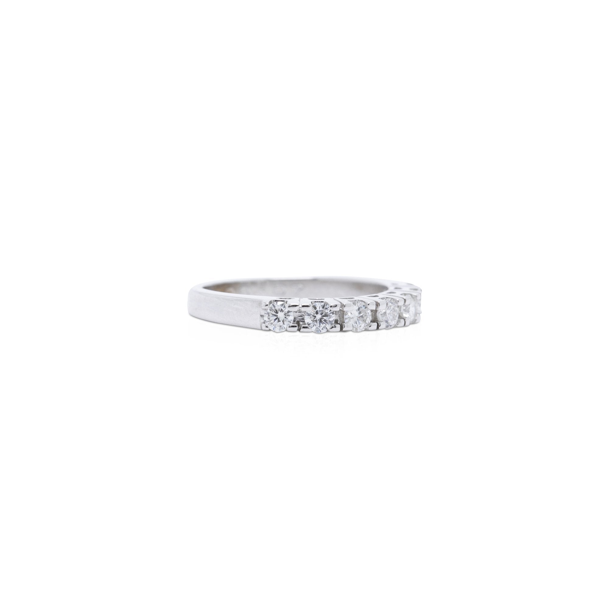 Half-Circle Diamond Wedding Band Ring