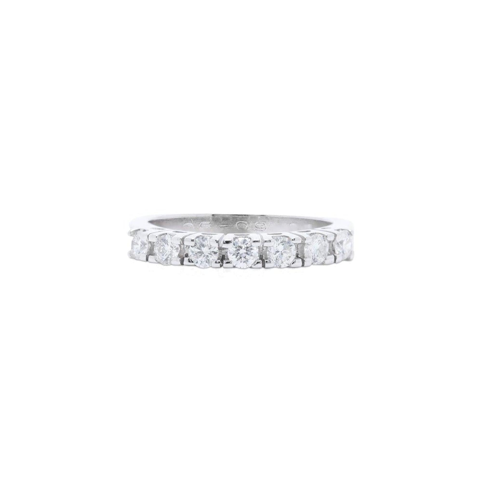 Half-Circle Diamond Wedding Band Ring