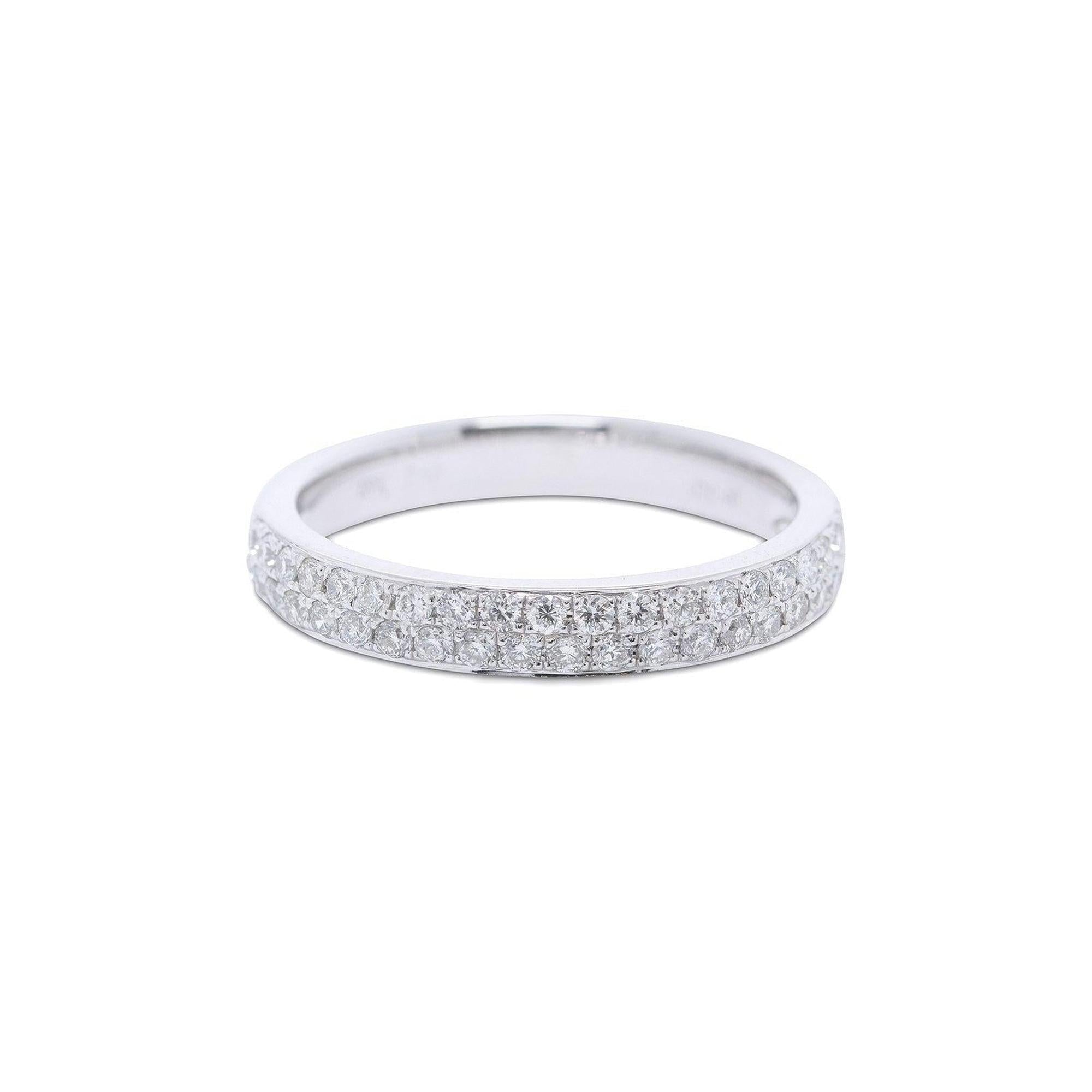 Half-Circle Diamond Wedding Band Ring