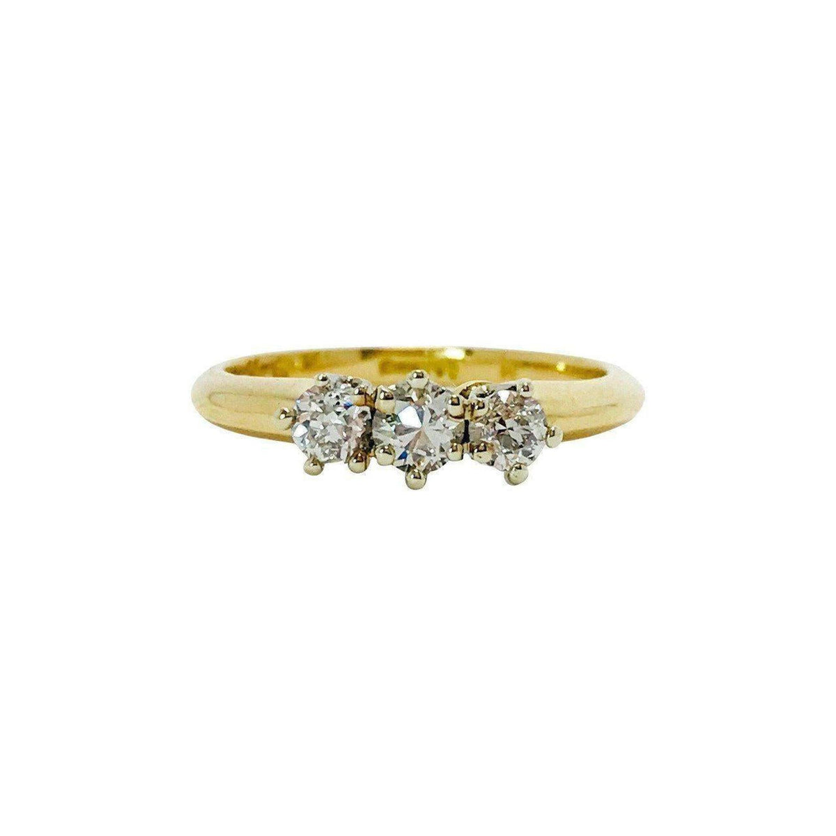 Hand Assembled 3 Stones Diamond Ring – OLIVER'S