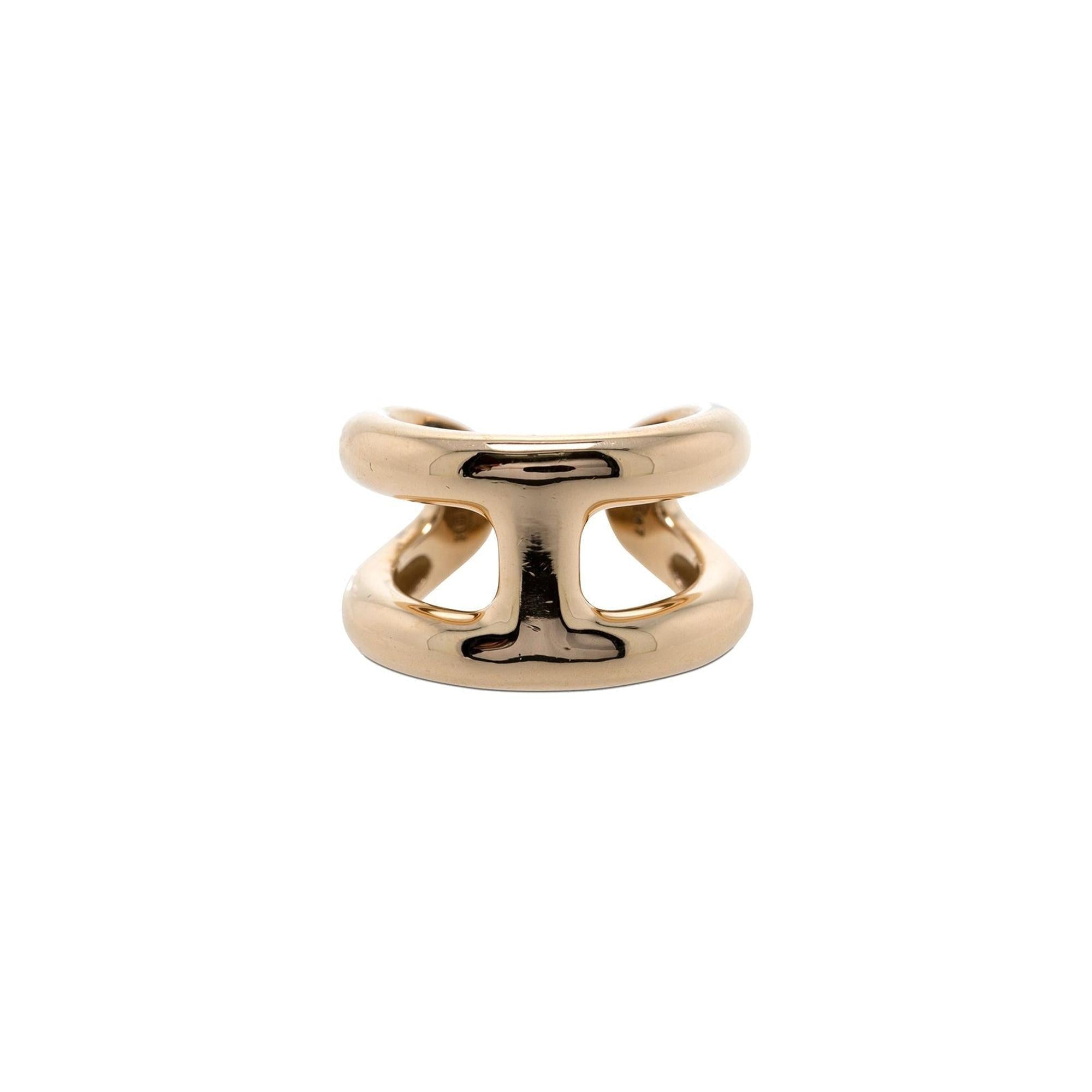 Hermes 18k Yellow Gold Osmose Ring