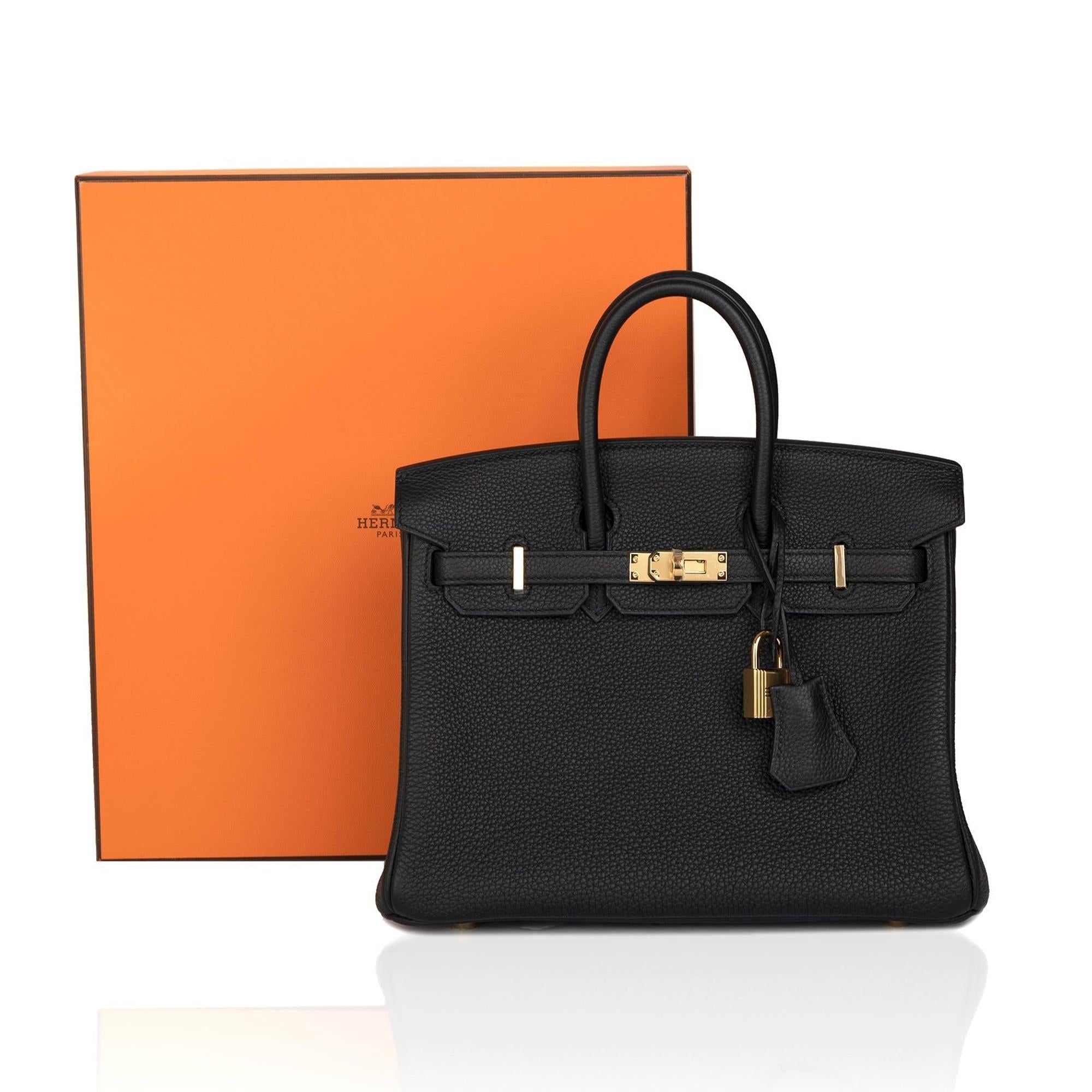 Hermes 2020 Black Togo Birkin 25 w/ Box & Receipt