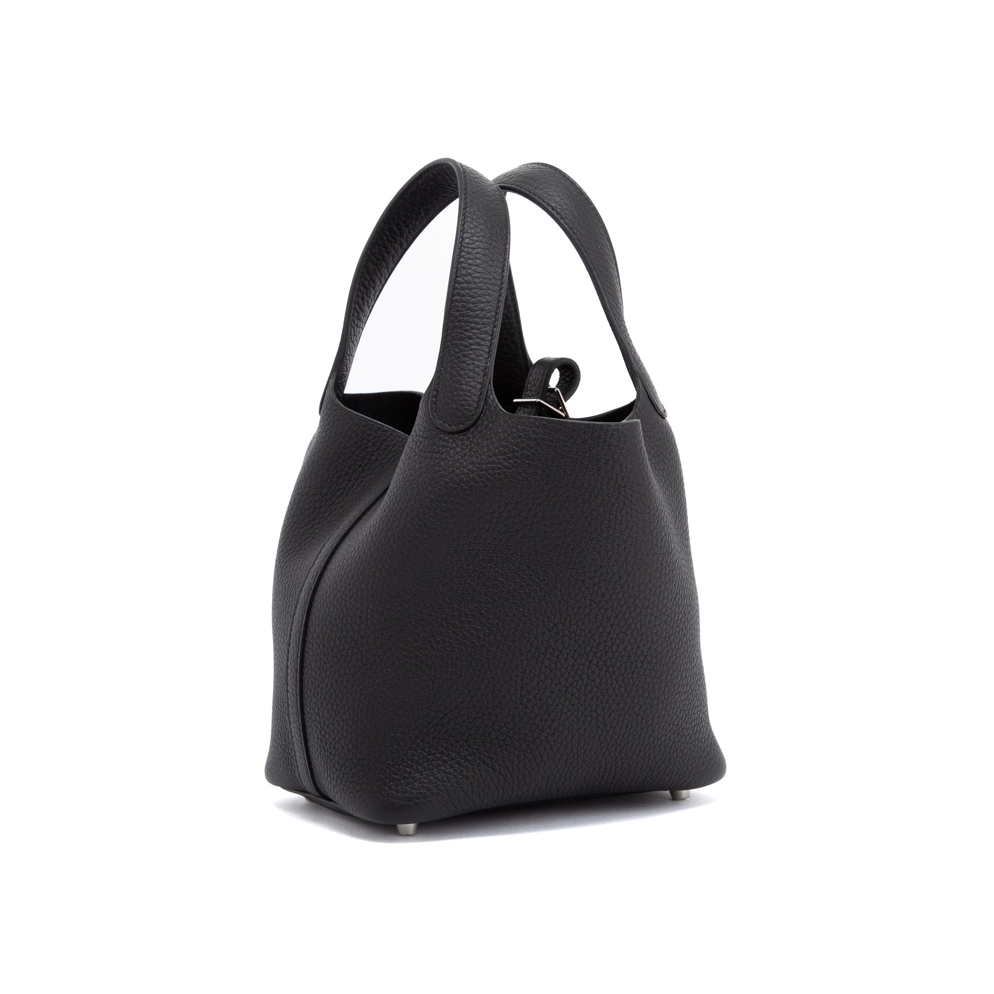 Hermes 2021 Black Taurillon Clemence Picotin Lock 18 w/ Box