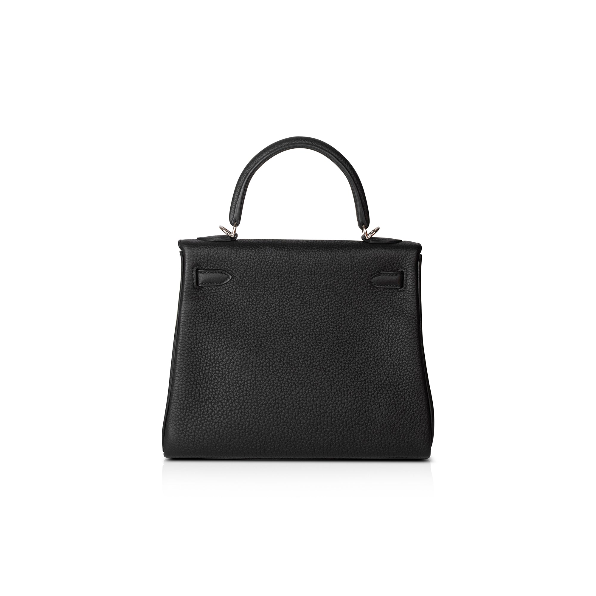 Hermes 2021 Black Togo Kelly II Retourne 25 w/ Box