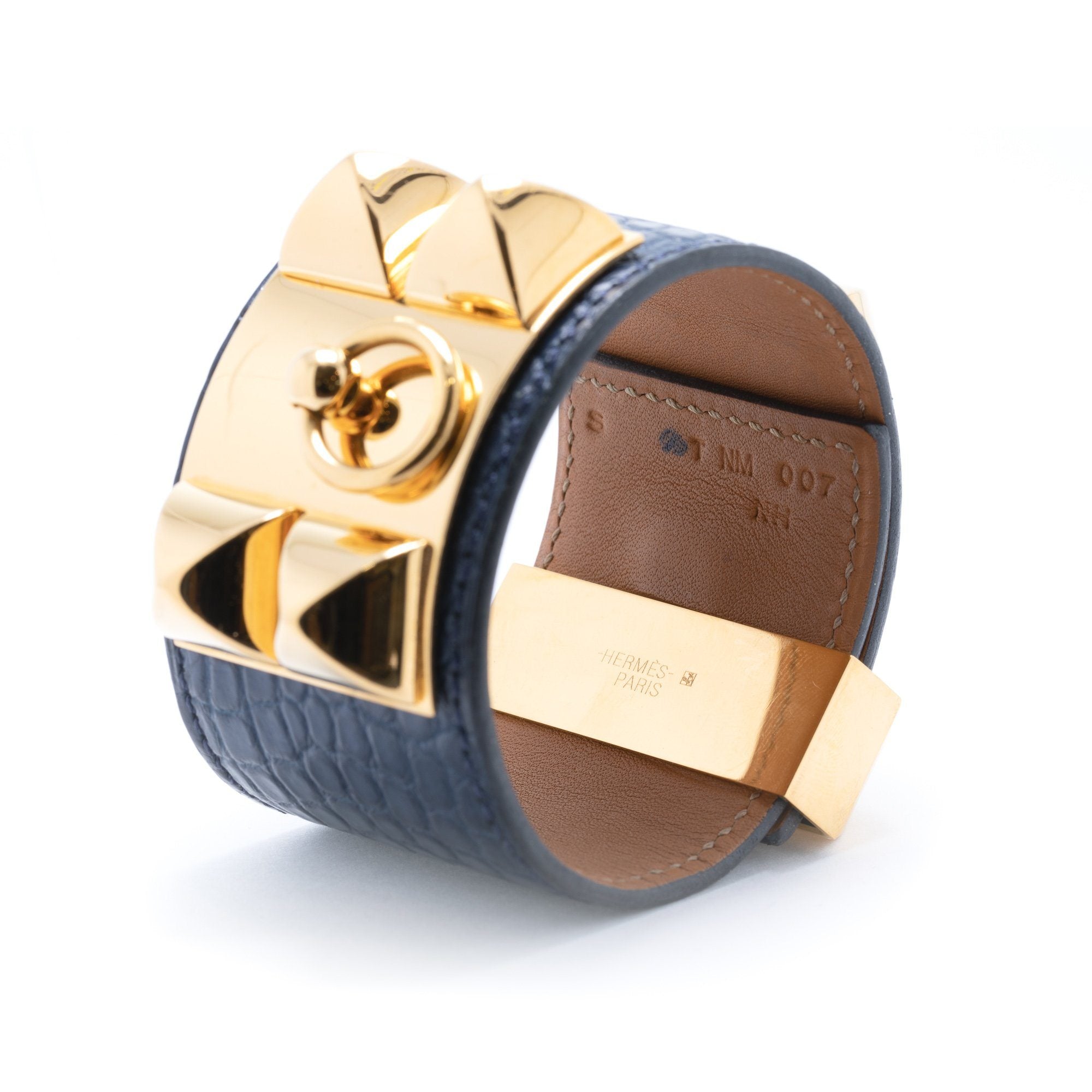 Hermes Alligator Collier de Chien Bracelet
