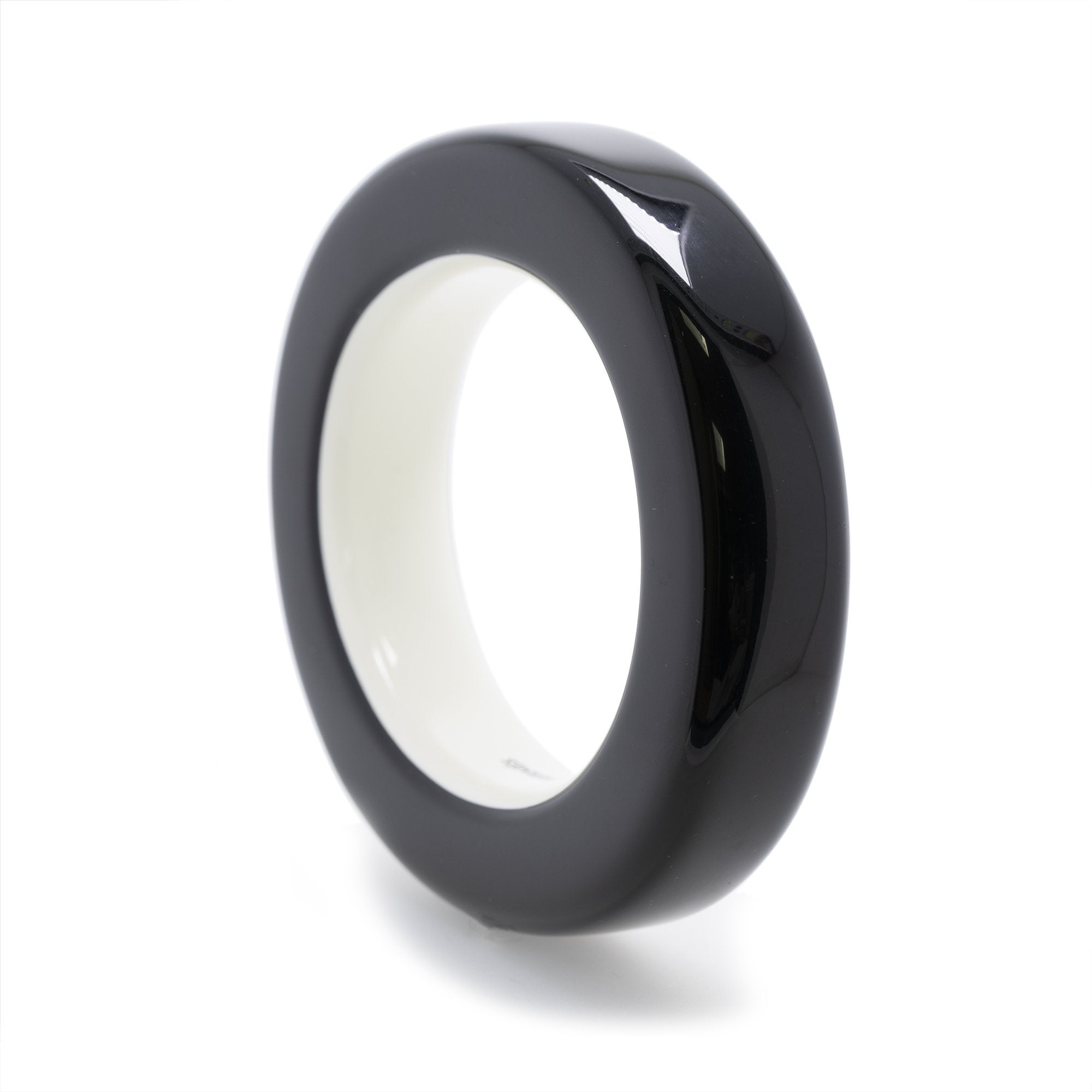 Hermes Ariodante Black Lacquered Wood Bangle