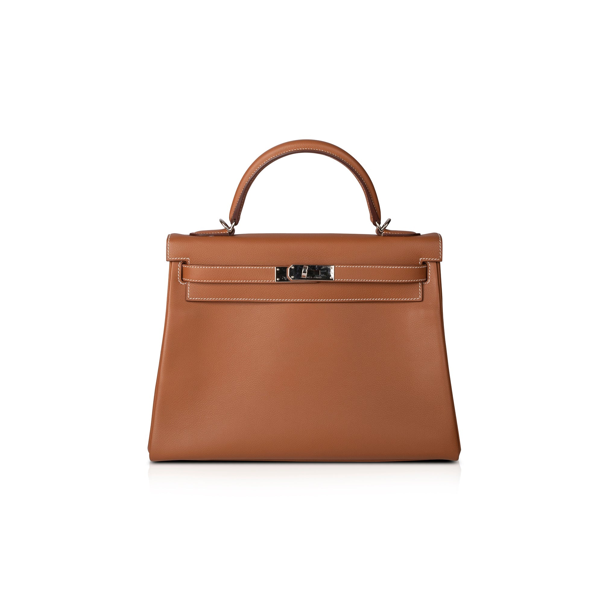 Hermes Barenia Kelly Retourne 32 w/ Wide Kelly Strap & Box