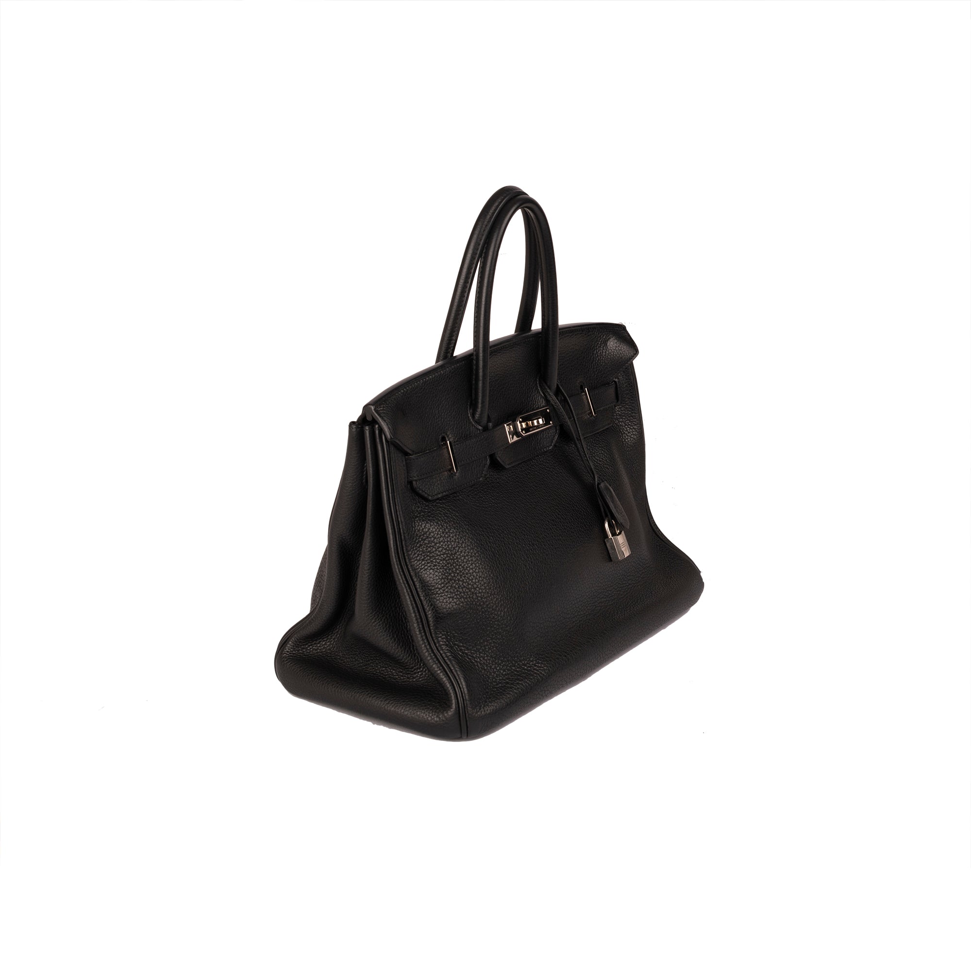 Hermes Black Clemence Birkin 35