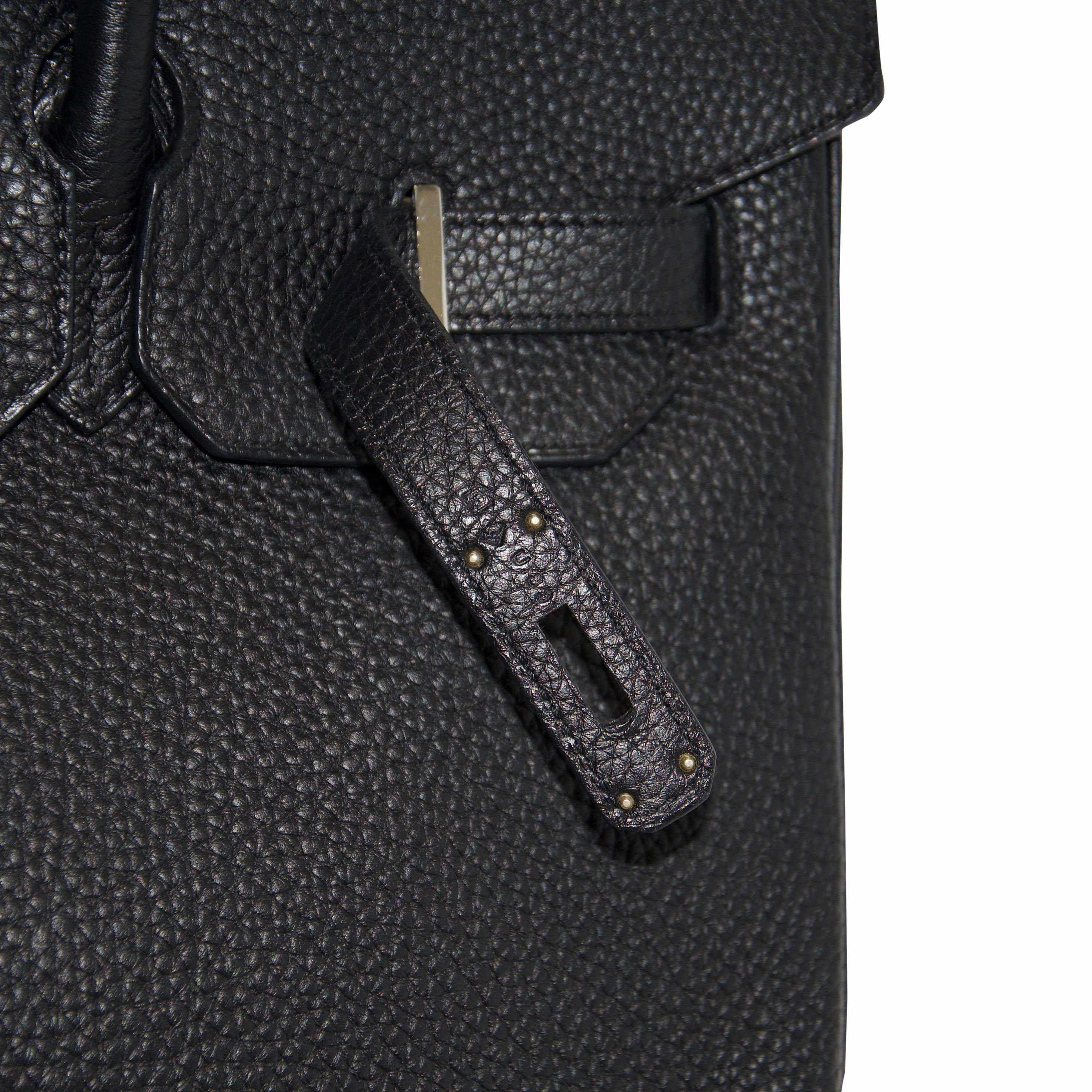 Hermes Black Clemence Birkin 35