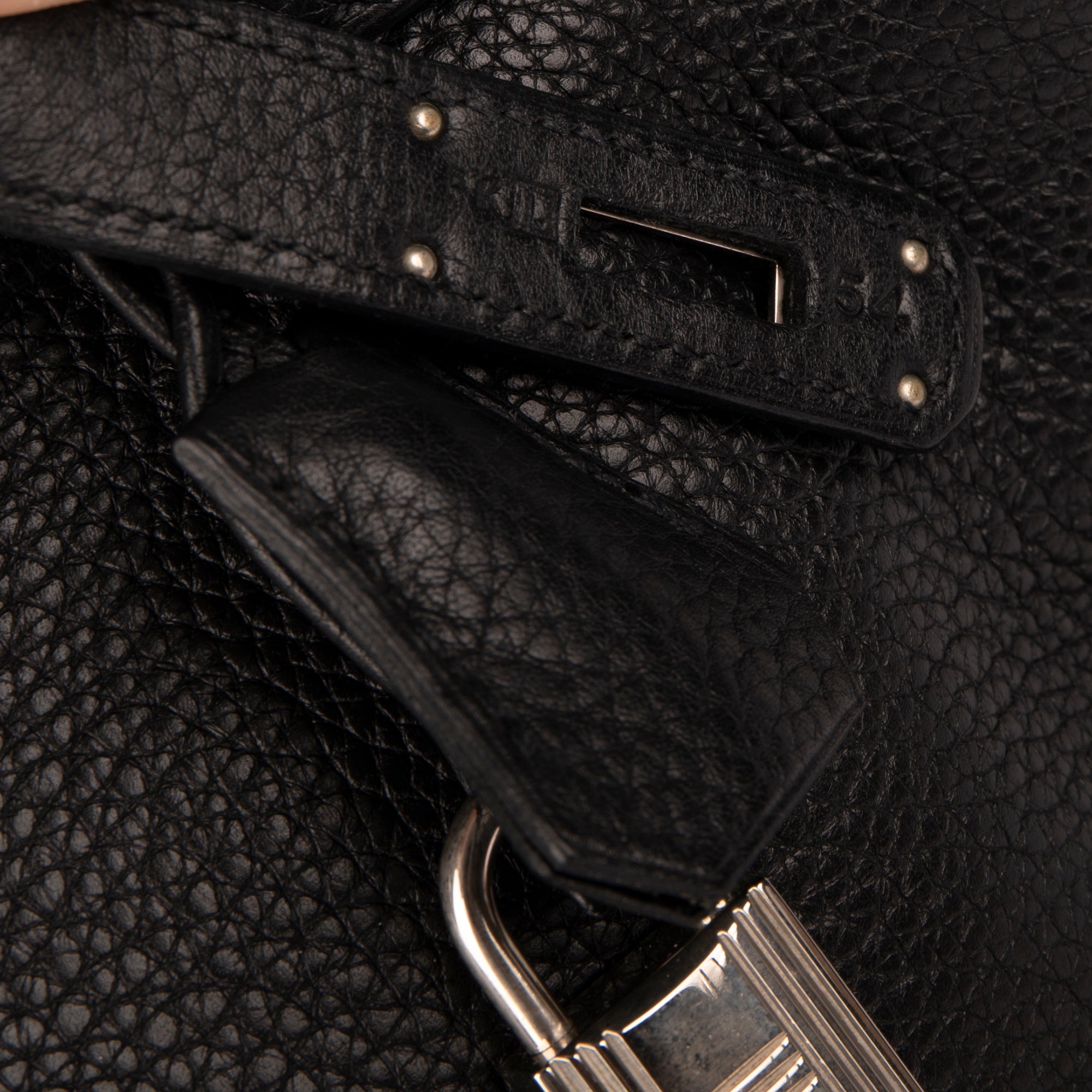 Hermes Black Clemence Birkin 35