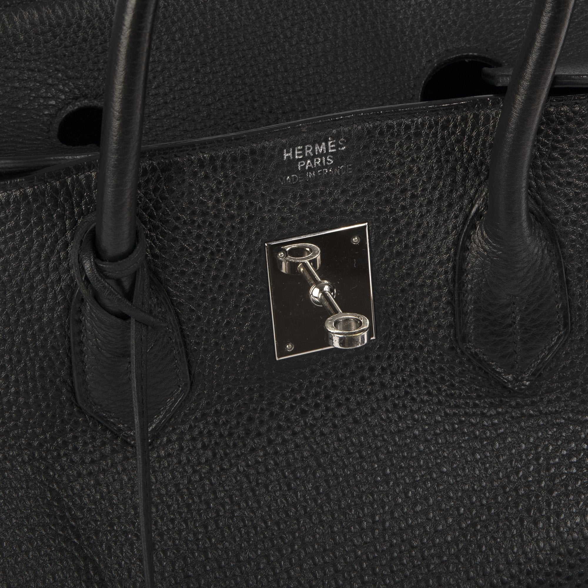 Hermes Black Clemence Birkin 35