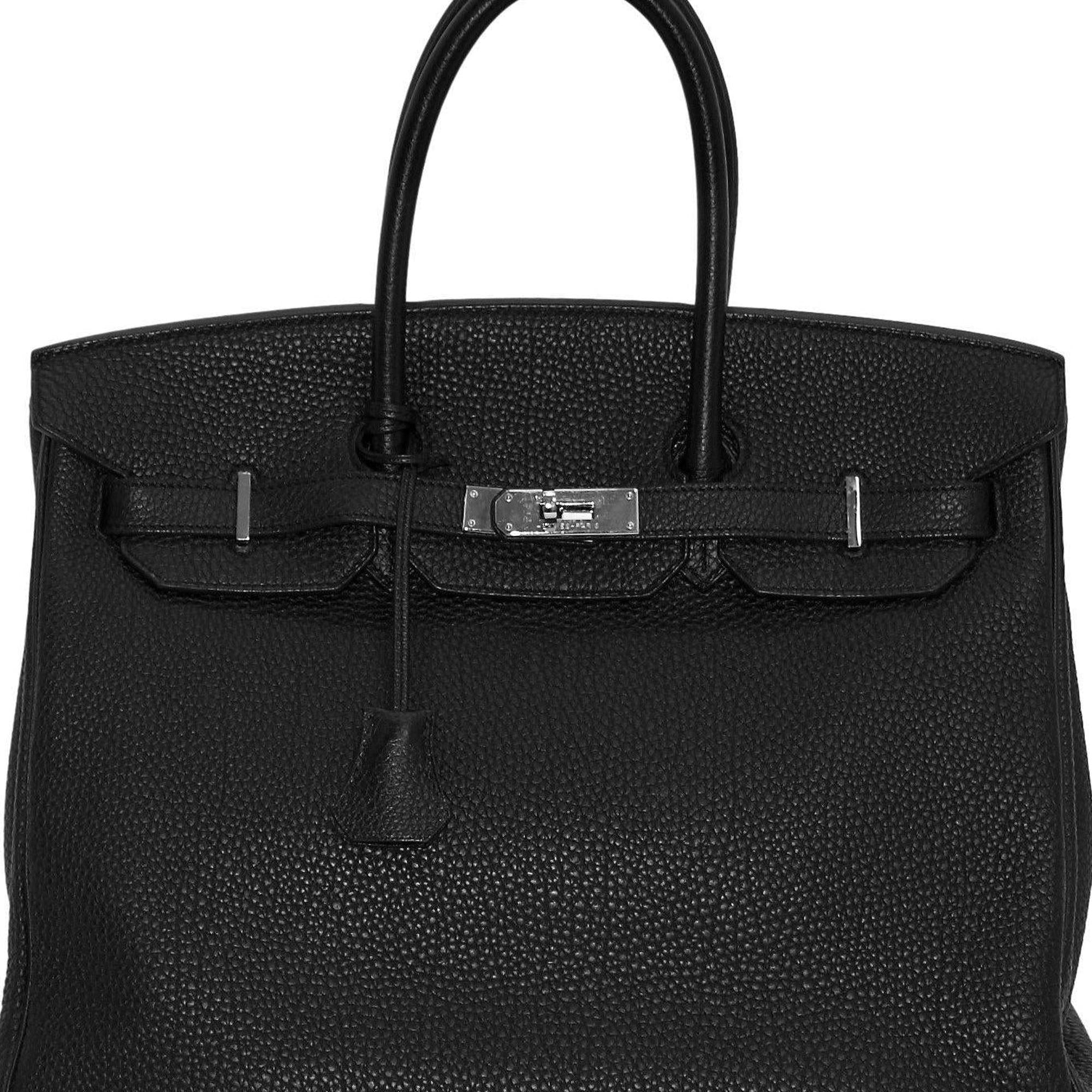 Hermes Black Clemence Birkin 35