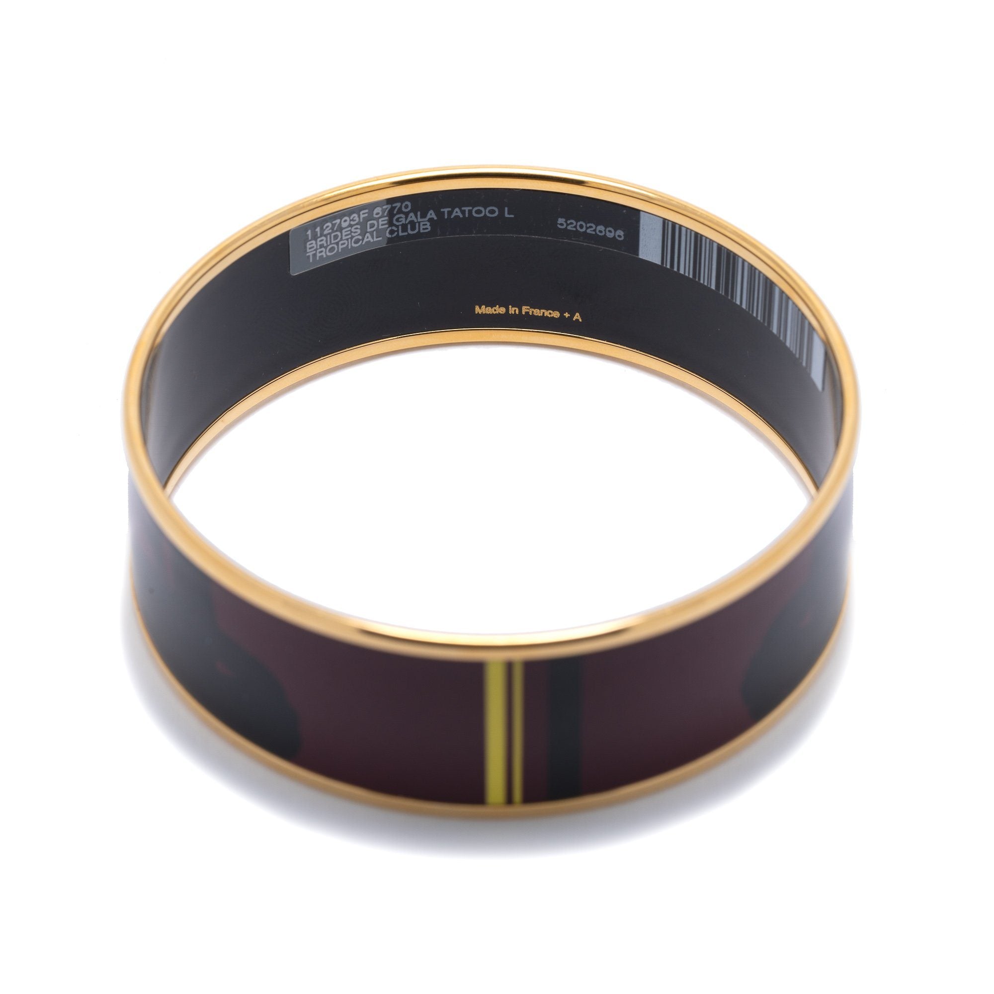 Hermes Brides De Gala Wide Enamel Bangle Bracelet