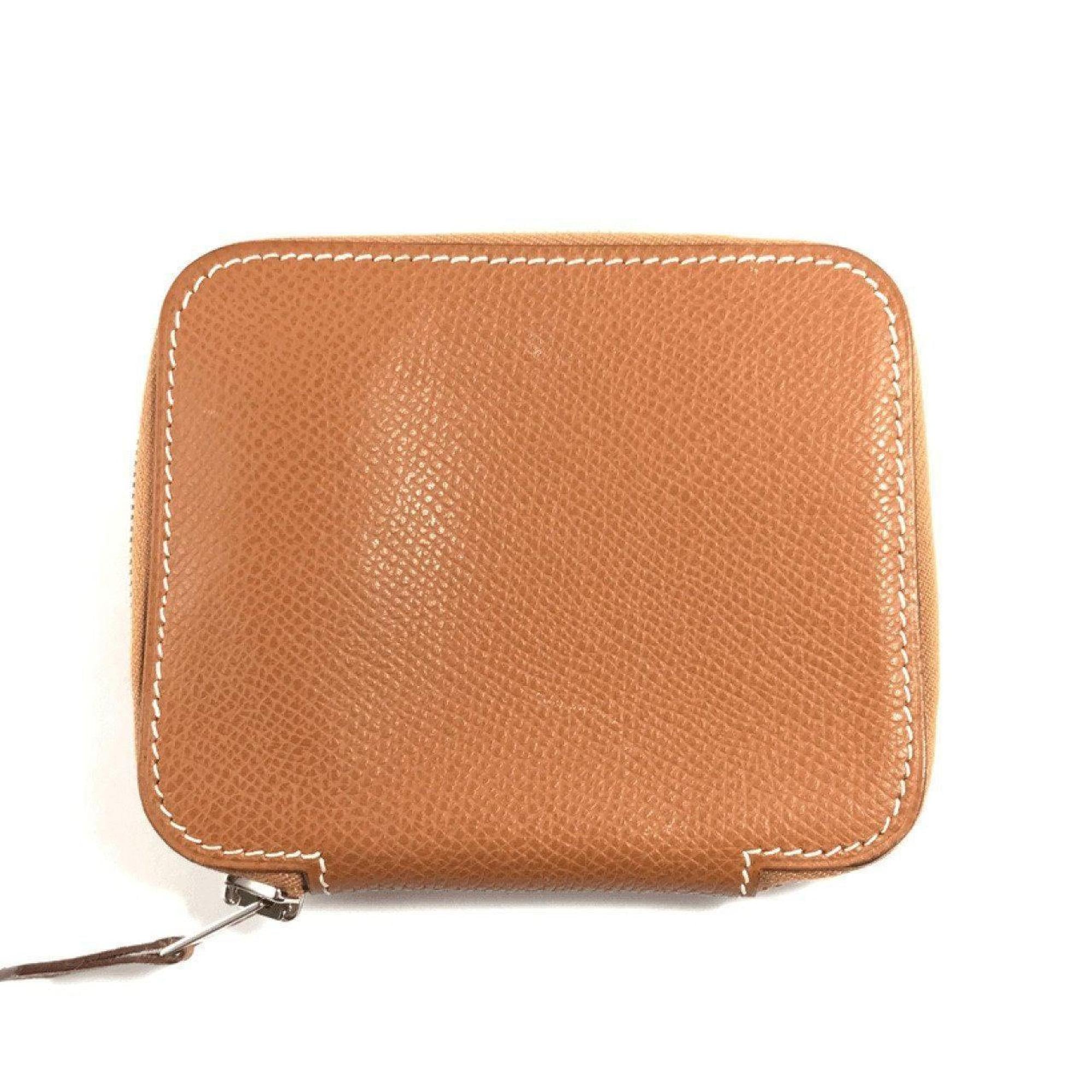 Hermes Brown Zip Around Card Holder
