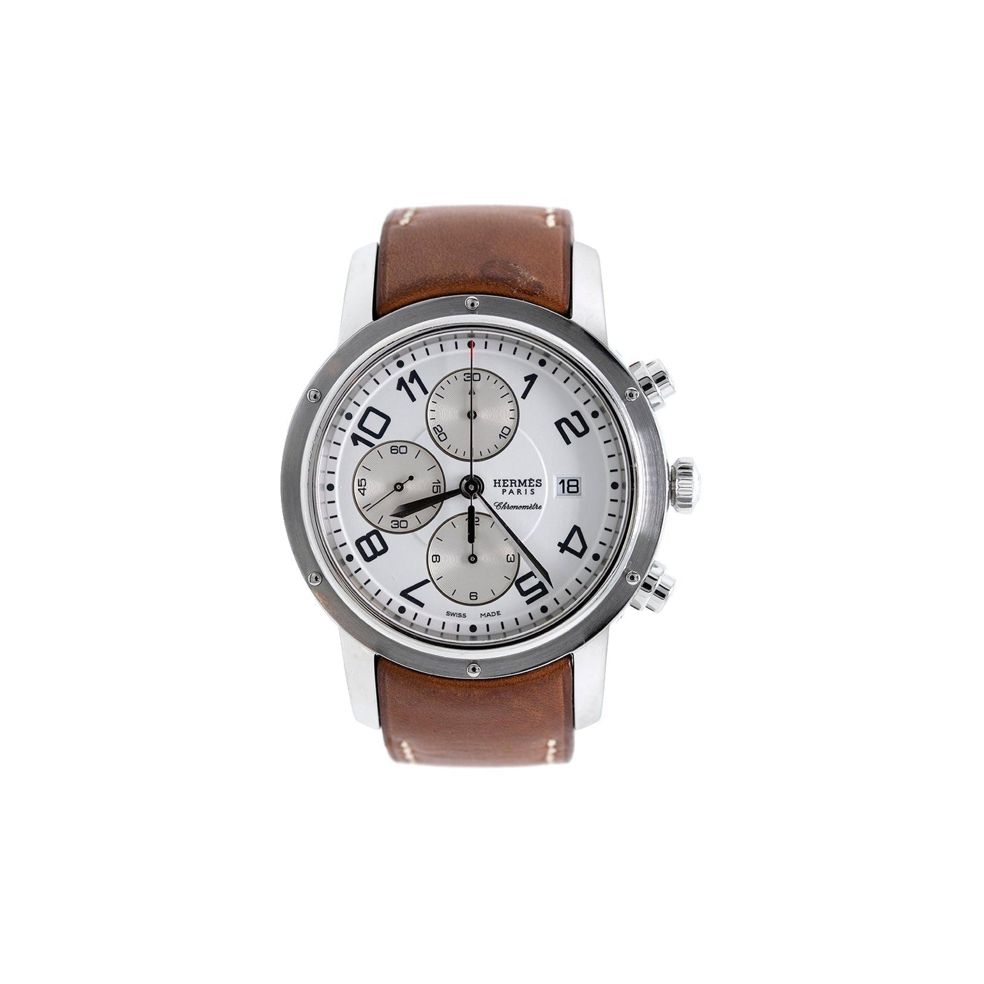 Hermes Clipper Chronograph Automatic 44 mm Watch – OLIVER'S