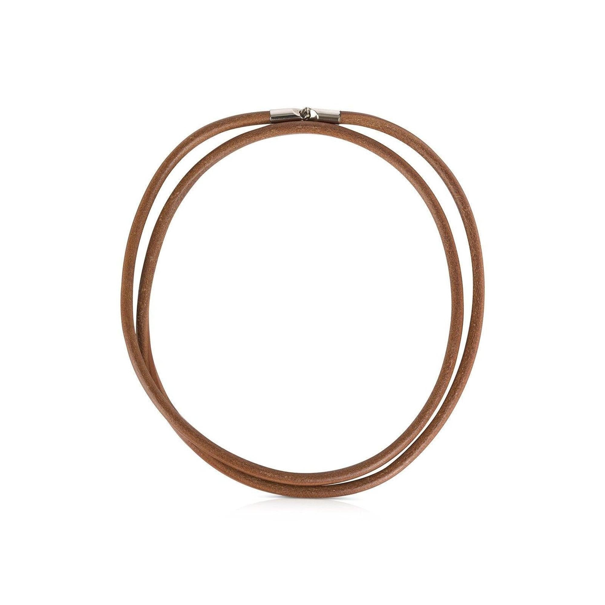 Hermes Double Tour Leather Cord Necklace