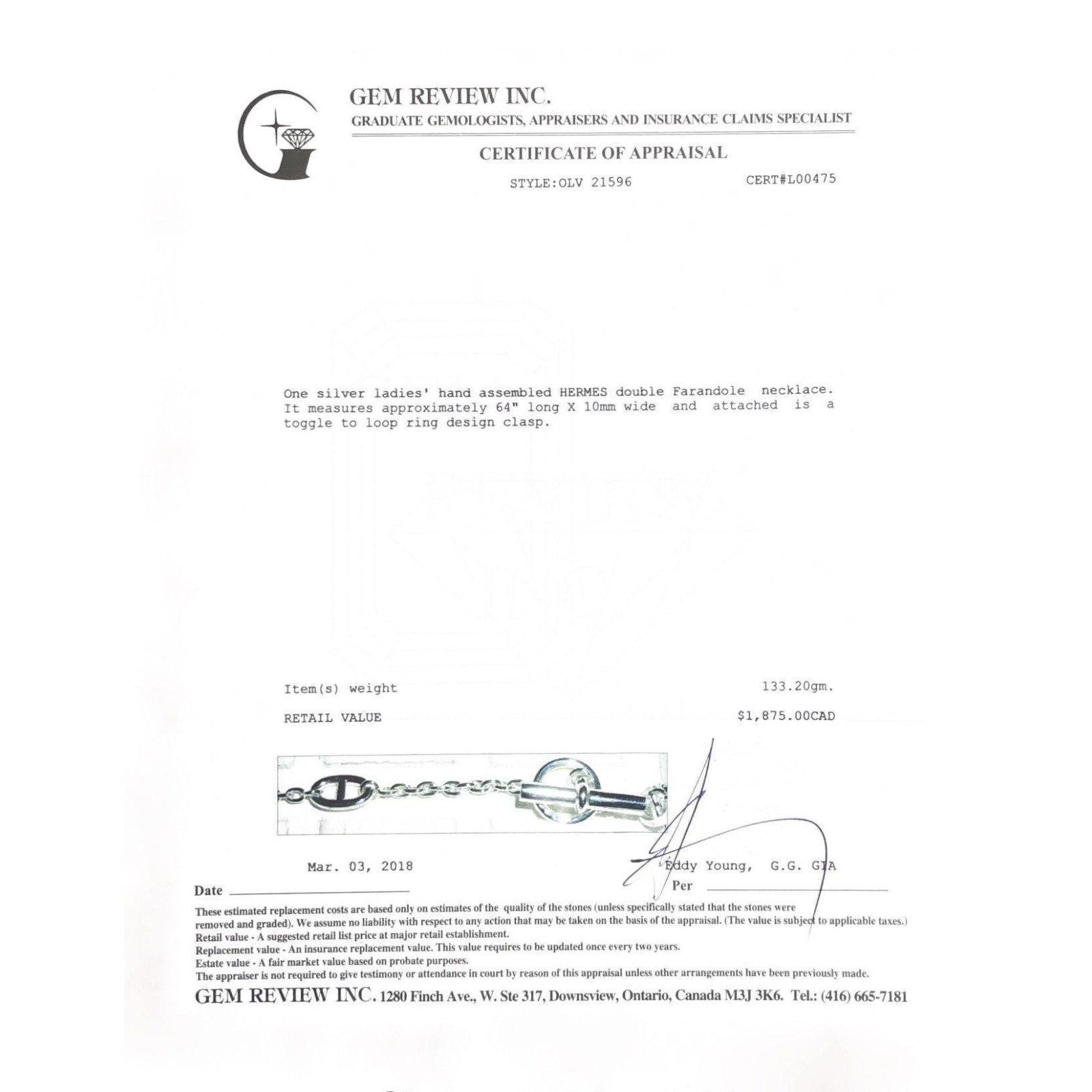 Hermes Farandole Long Necklace