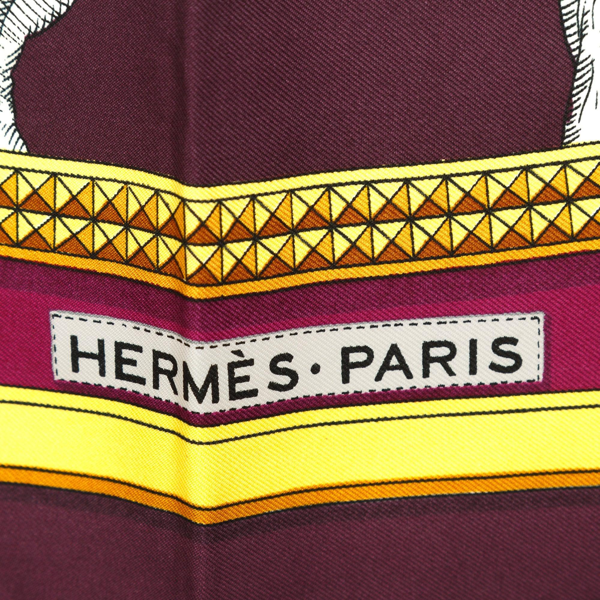Hermes 'Grand Apparat' Silk Scarf 90